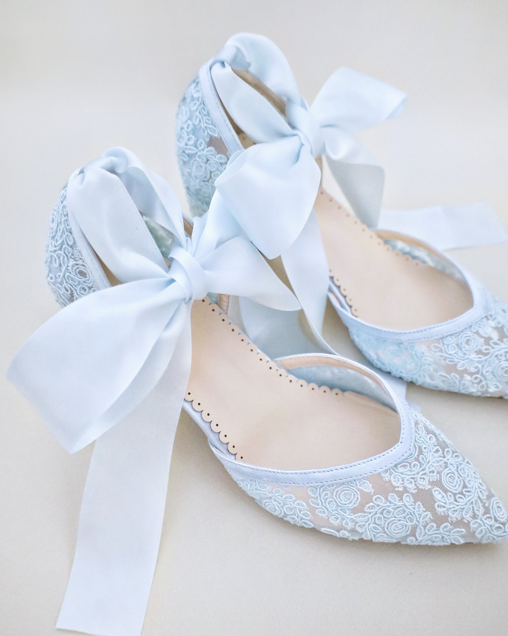 Elegant Lace Block Heel Ankle Tie Wedding Shoes for Bride - Perfect for Bridal Showers, Ceremonies & Romantic Photoshoots