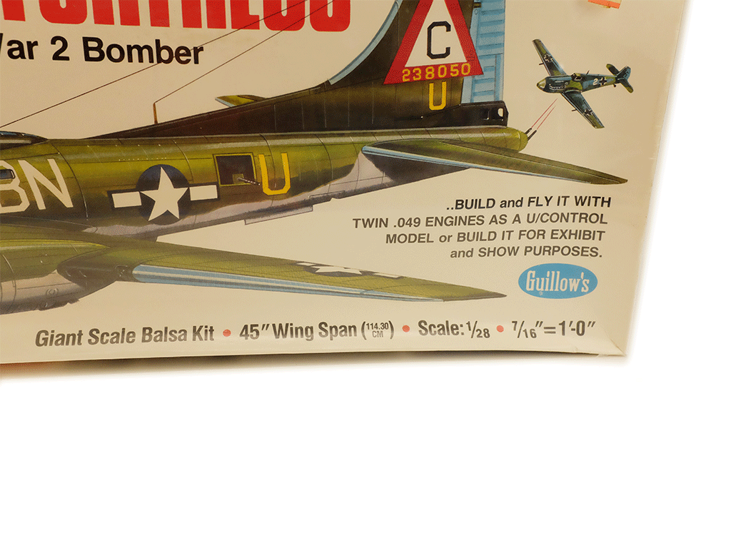 Guillow's B-17G Flying Fortress 1:28 Scale Balsa Wood Model Airplane Kit (Kit 2002) - New in Sealed Box - Perfect for Collectors, WWII Enthusiasts & Model Builders