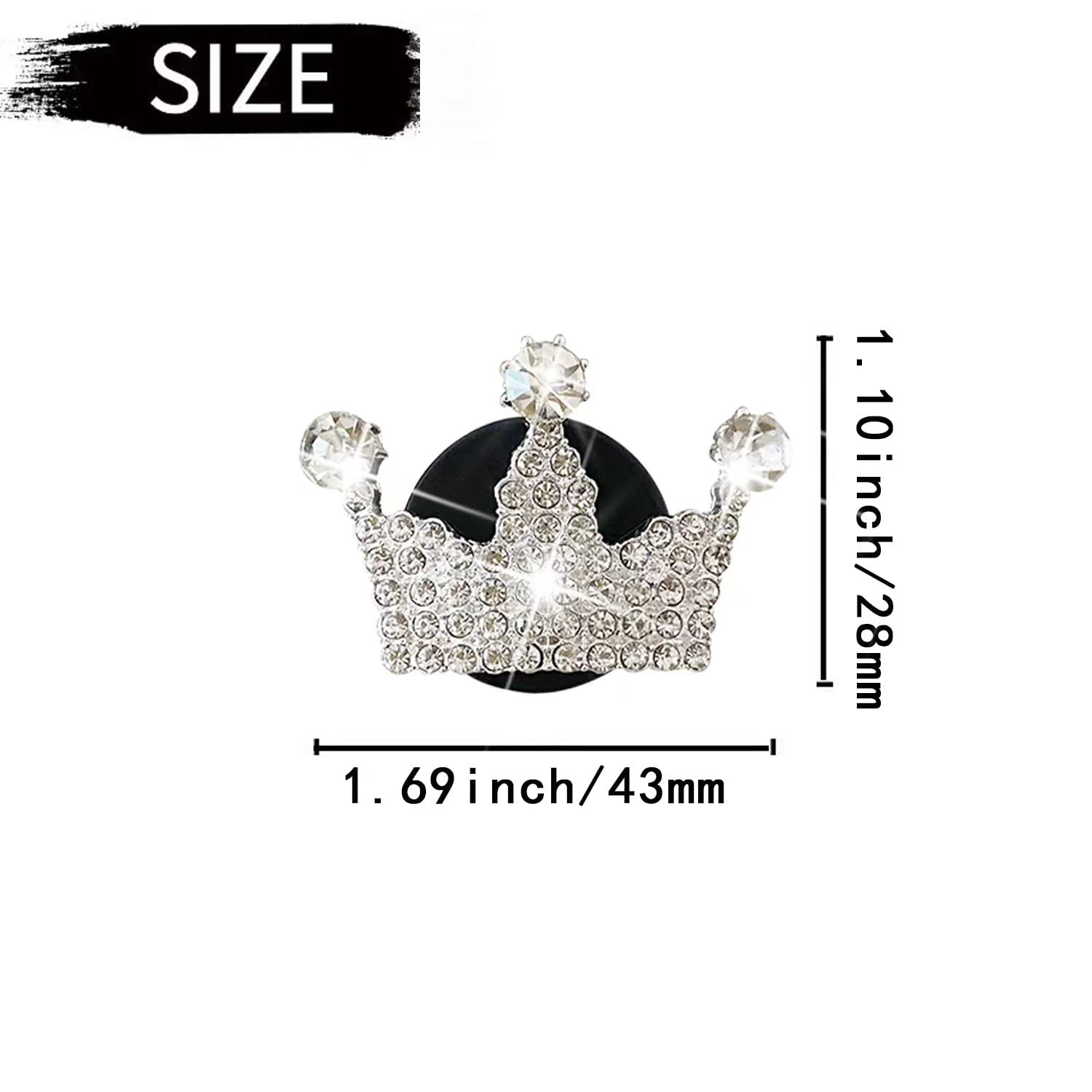 4PCS Bling Crown Car Air Vent Clips - Elegant Car Air Freshener & Diffuser with Sunflower Mask Hook - Cute Car Interior Decor for Women - Perfect for Daily Commute, Road Trips & Gift Giving