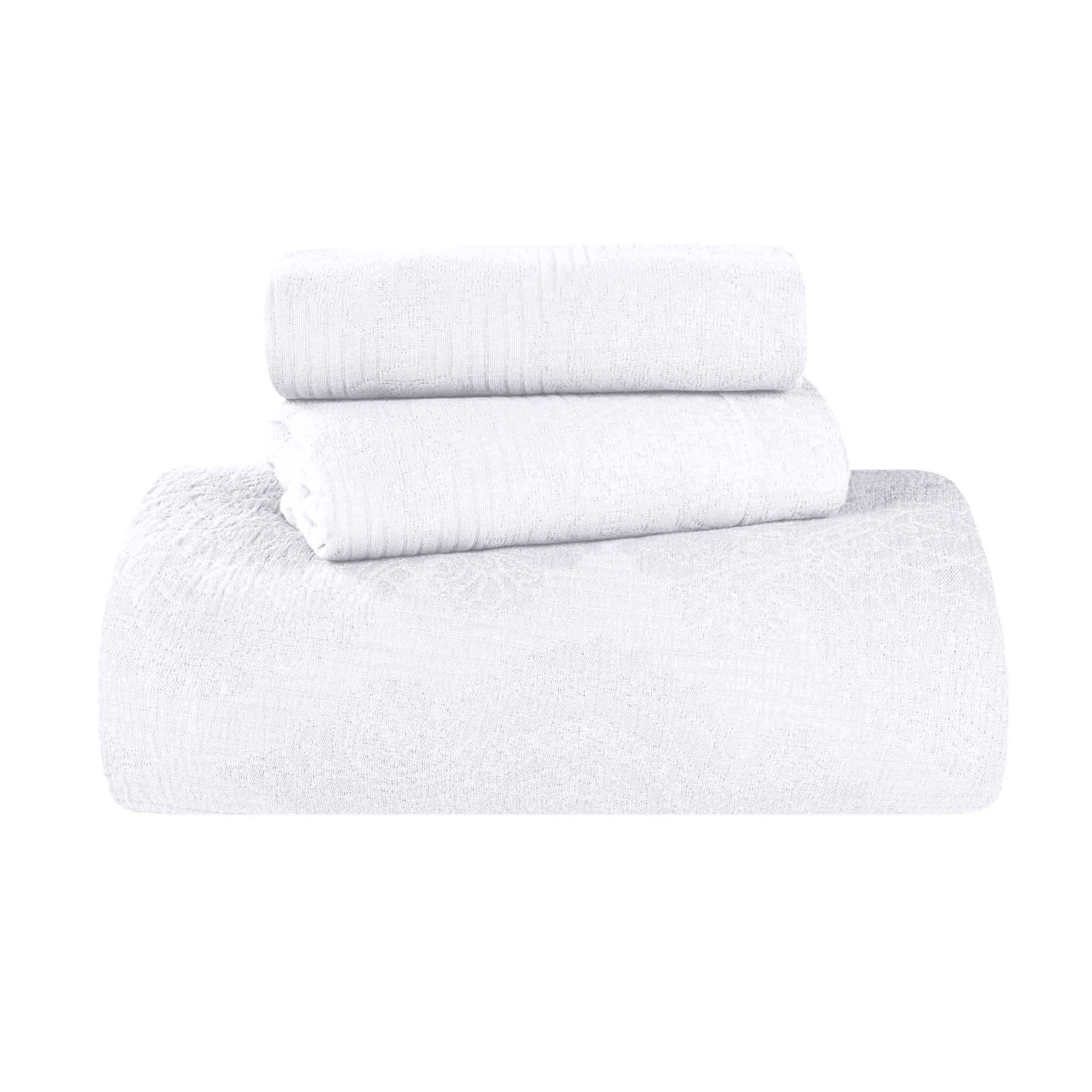 Victory Cotton Matelasse Scrolling Medallion Airy Bedspread Set - Queen Size Lightweight Quilted Coverlet for Bedroom Decor, Guest Room & Cozy Home Styling