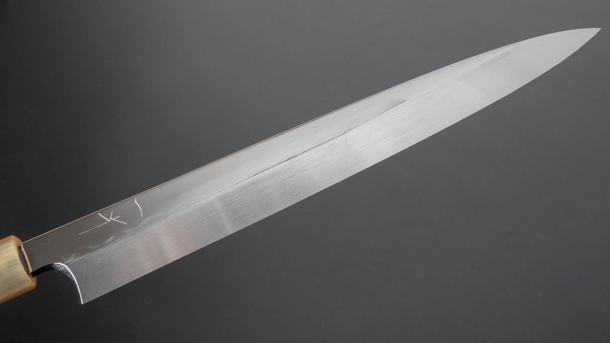 Hitohira Togashi White #1 Notaremon Mizu Honyaki Yanagiba 240mm Sushi Knife - Premium Ziricote Wood Handle with Saya - Perfect for Sushi Chefs & Japanese Cuisine Lovers