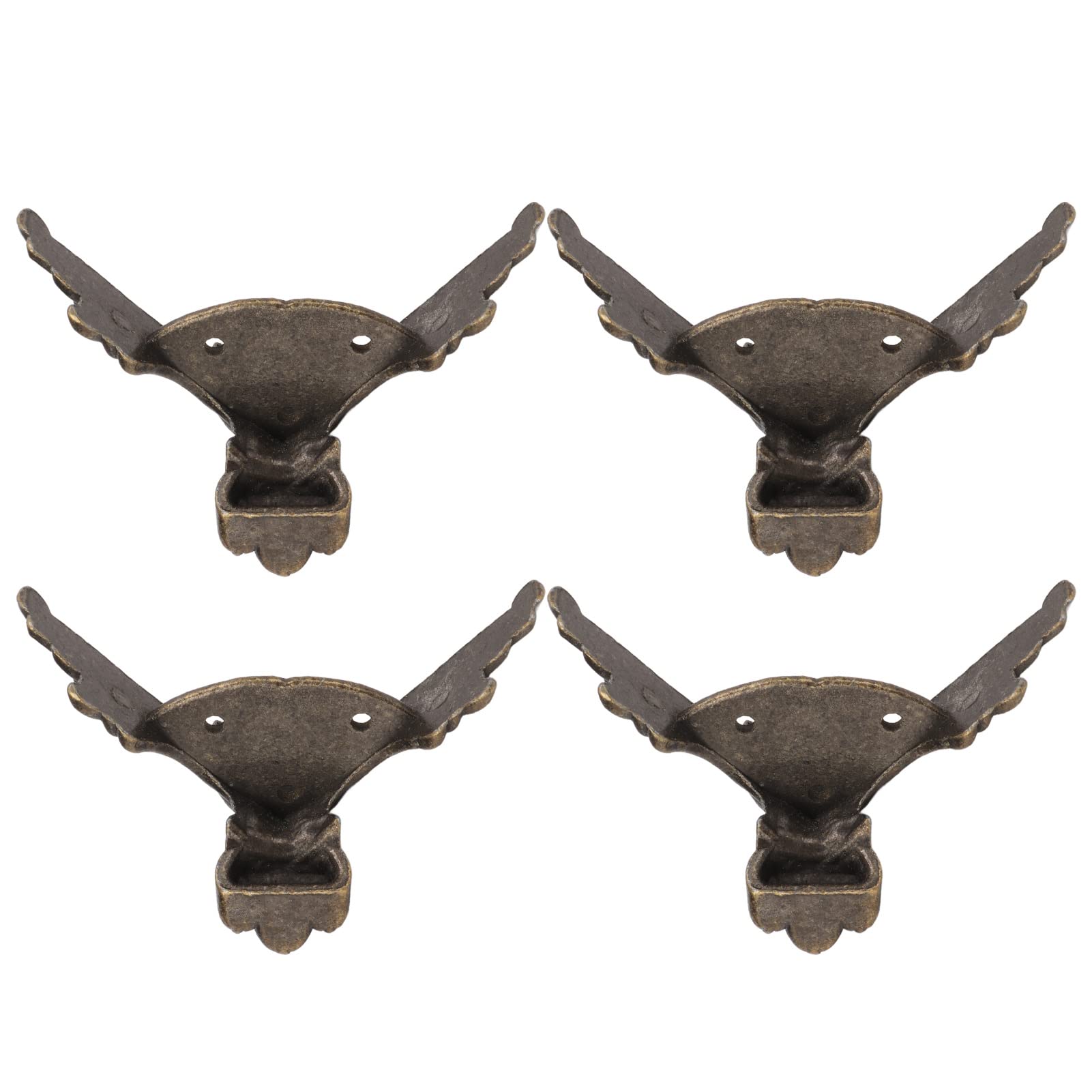 Vintage Zinc Alloy Jewelry Box Feet - 4-Piece Retro Cabinet Legs for Jewelry Boxes & Furniture Protection - Perfect for DIY Crafting, Woodworking Projects & Home Decor
