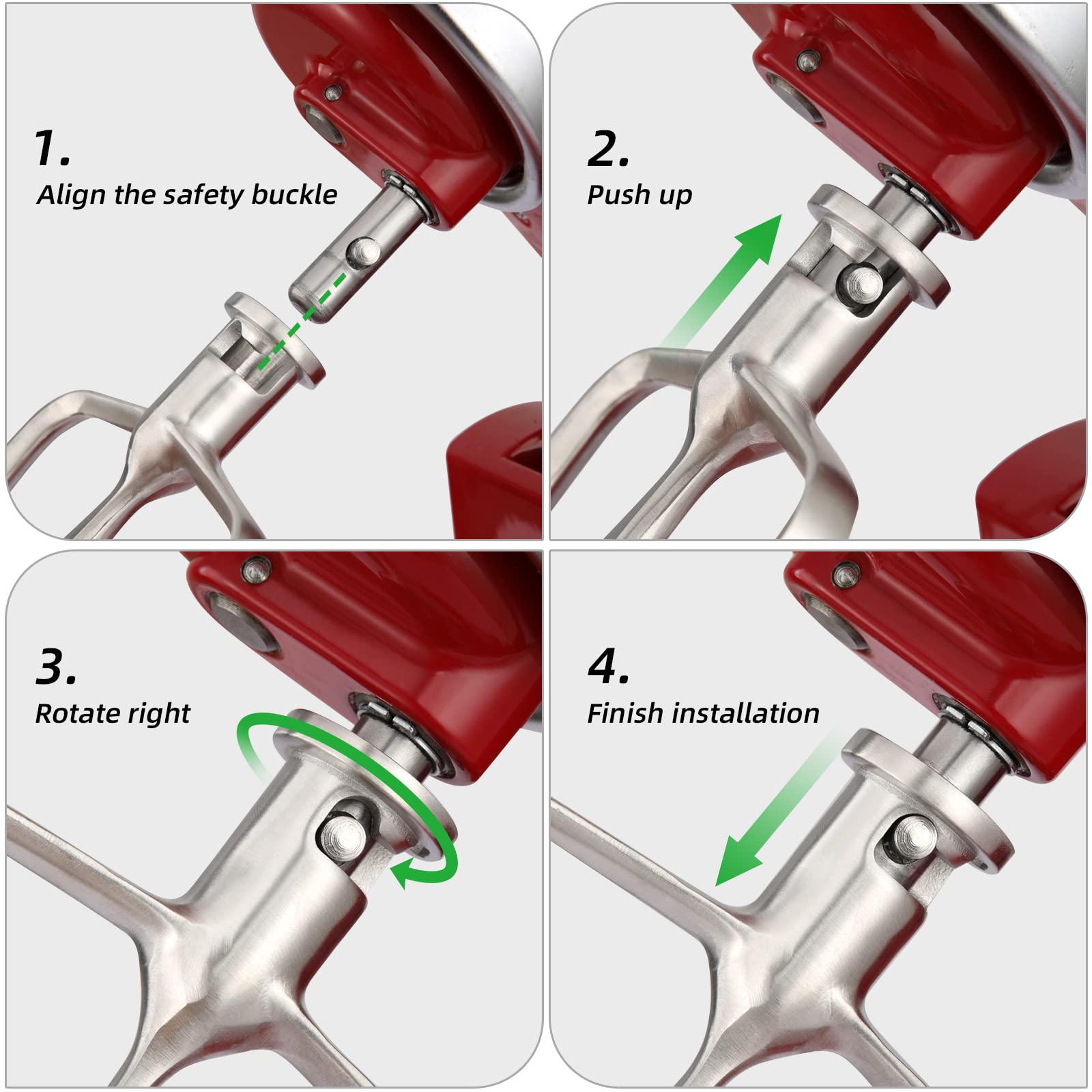 Stainless Steel Flat Beater Attachment for KitchenAid 4.5-5 Quart Tilt-Head Stand Mixer | Dishwasher Safe | Perfect for Baking Cakes, Cookies & Dough | Compatible with KitchenAid Mixers
