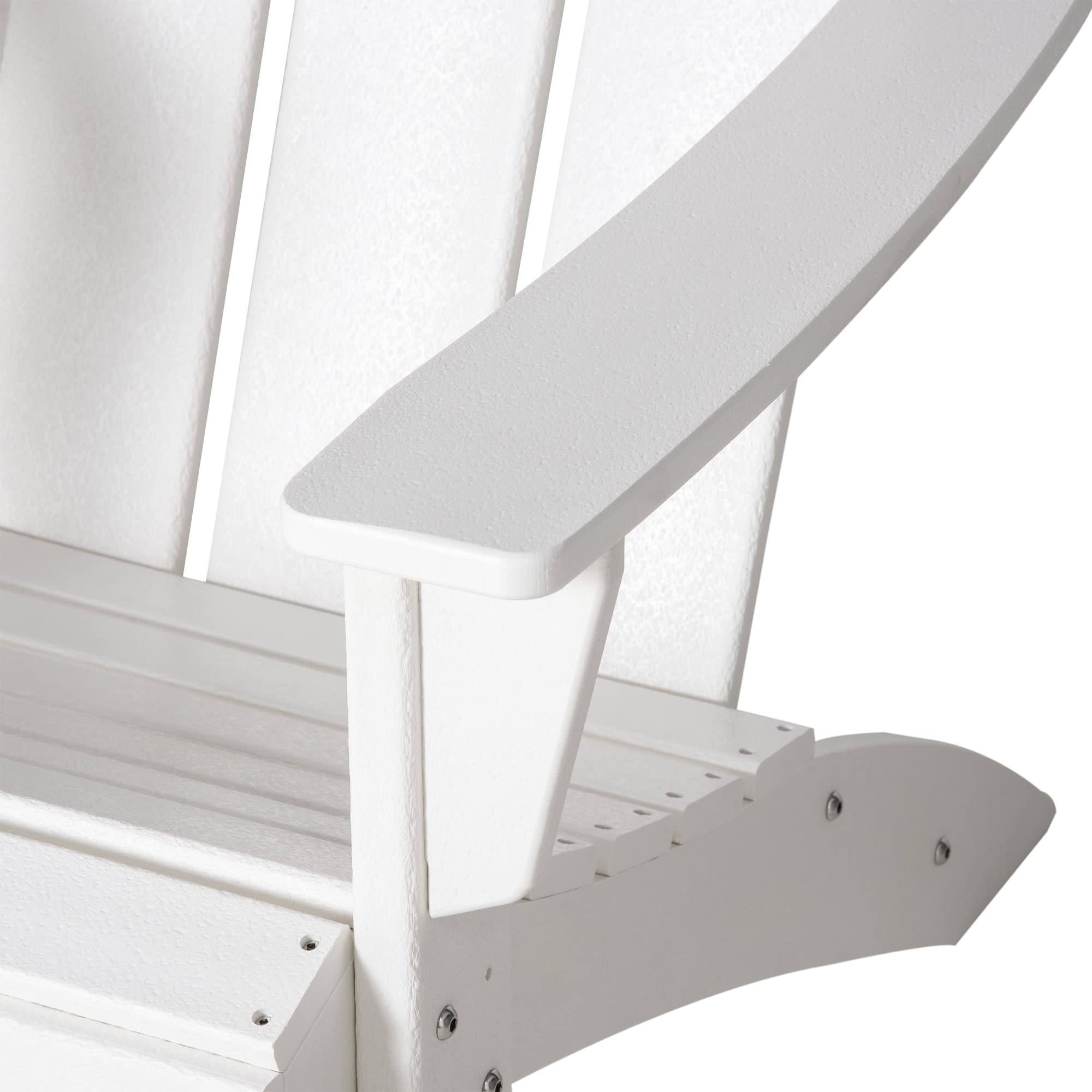 Outsunny White HDPE Adirondack Chair - Weather-Resistant High-Back Outdoor Patio Chair for Deck, Garden & Backyard - Perfect for Campfires, Lounging & Relaxing by the Fire Pit