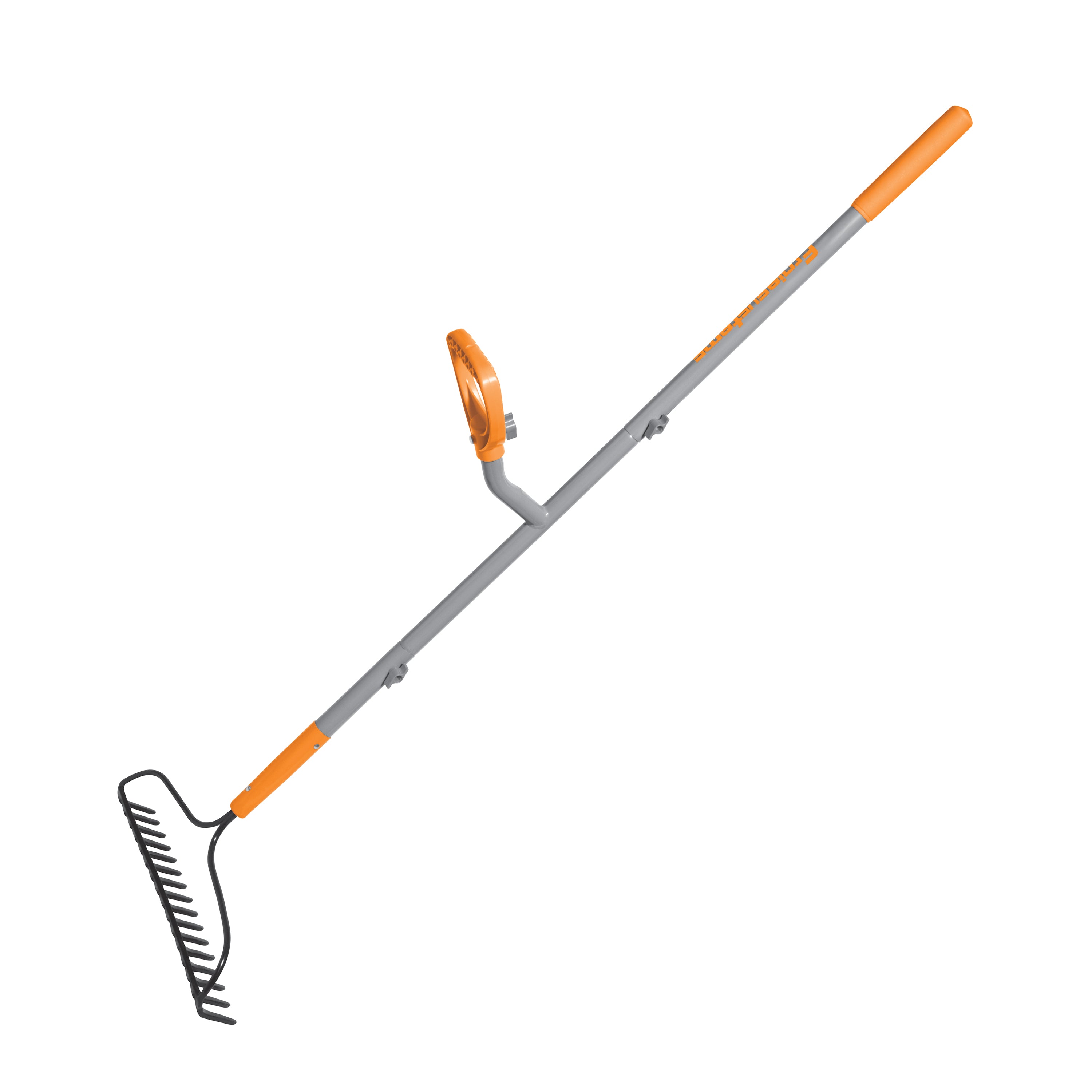 Ergie Systems ERG BWRK16 Heavy-Duty Steel Shaft Bow Rake - 55 Inch Garden Rake with 16 Durable Tines for Yard Work, Landscaping & Leaf Cleanup