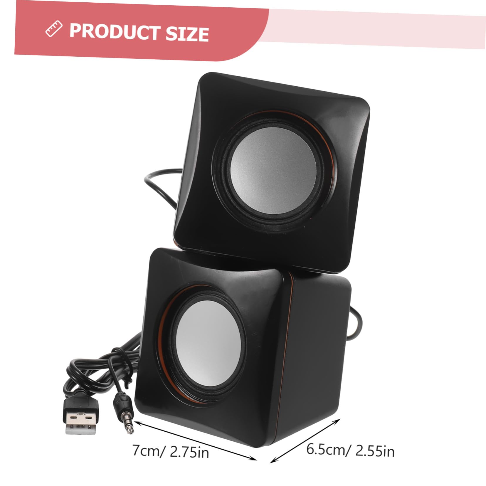 Veemoon Mini PC Speakers - Compact Desk Speakers for PC, Laptop, Desktop - Perfect for Home Office, Gaming, and Multimedia Use