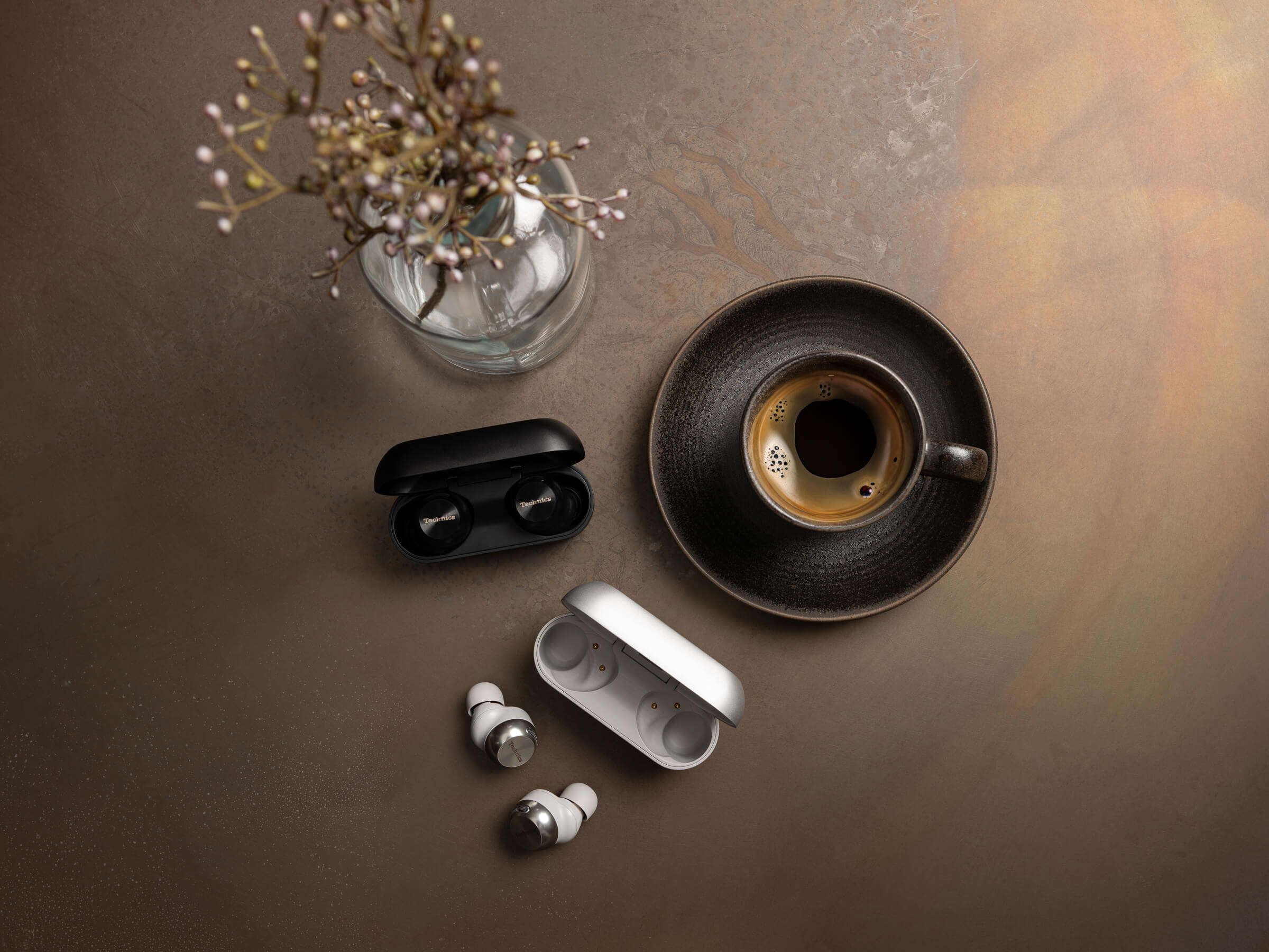 Technics EAH-AZ100E Premium Wireless Earbuds with Noise Cancelling - Hi-Res Audio, Long Battery Life for Travel, Workout & Commuting