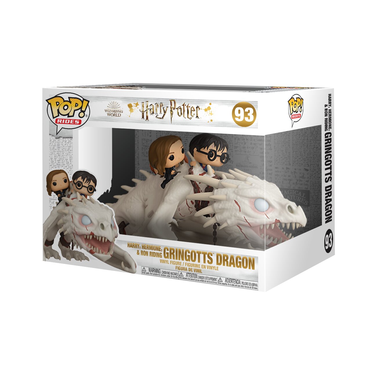 Funko Pop! Harry Potter - Harry, Hermione & Ron Riding Gringotts Dragon Collectible Figure | Perfect for Potterheads, Movie Fans & Collectors | Great for Display, Gifts & Harry Potter Themed Parties