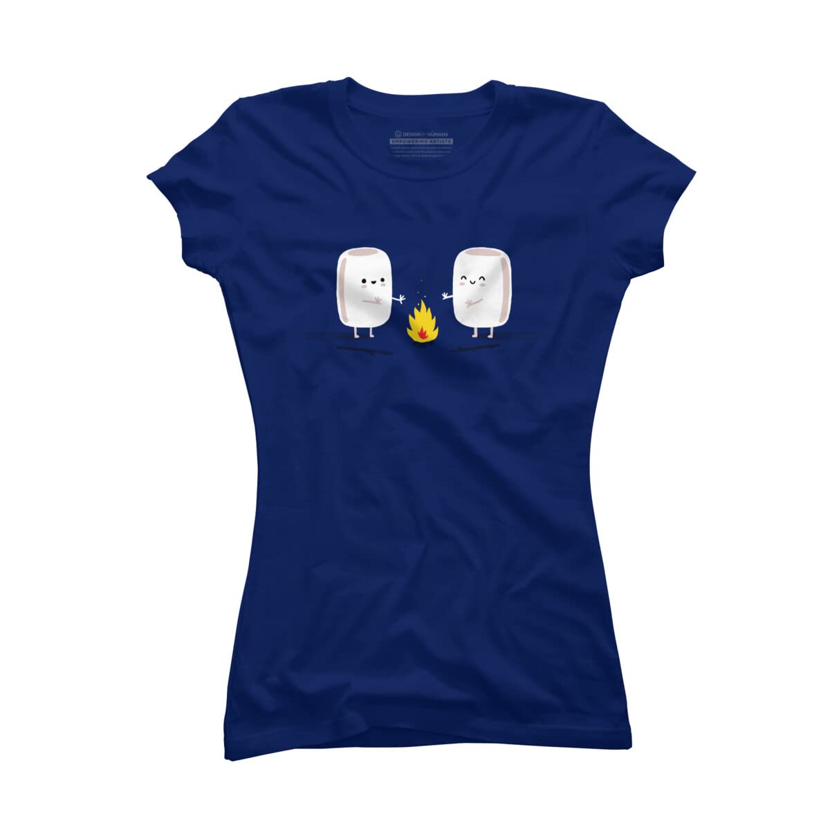 Design By Humans Junior's Marshmallows by Laurxy Graphic T-Shirt - Soft Cotton Tee for Girls - Perfect for Casual Wear, School & Outings