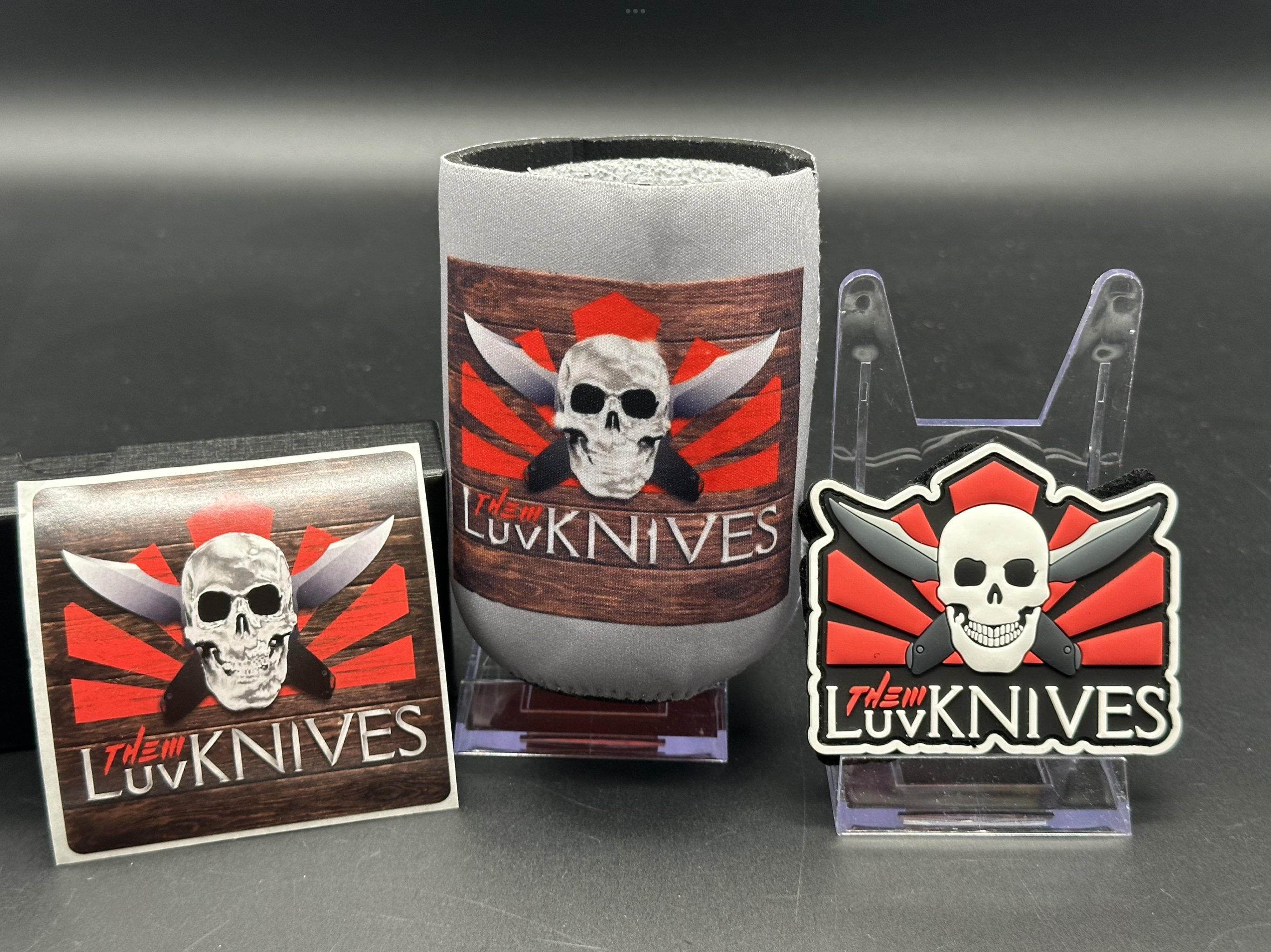 Eutektik EFD Purple Stonewashed Pocket Knife with LTK Koozie, Patch & Sticker Set - Perfect for Camping, Hiking and Outdoor Adventures