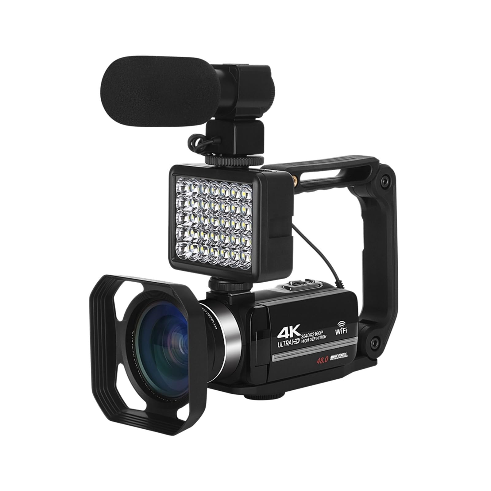 4K 48MP Digital Video Camera with Loop Recording & Time Lapse - Rotatable Screen Webcam for Bloggers, Streaming & Vlogging (Includes 32GB SD Card) - Perfect for YouTube, TikTok & Live Streaming