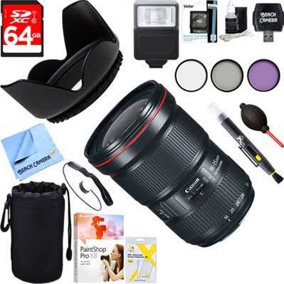 Canon EF 16-35mm f/2.8L III USM Ultra Wide Angle Zoom Lens for DSLR Cameras with 64GB Memory Card - Professional Photography, Landscape & Architecture Shooting