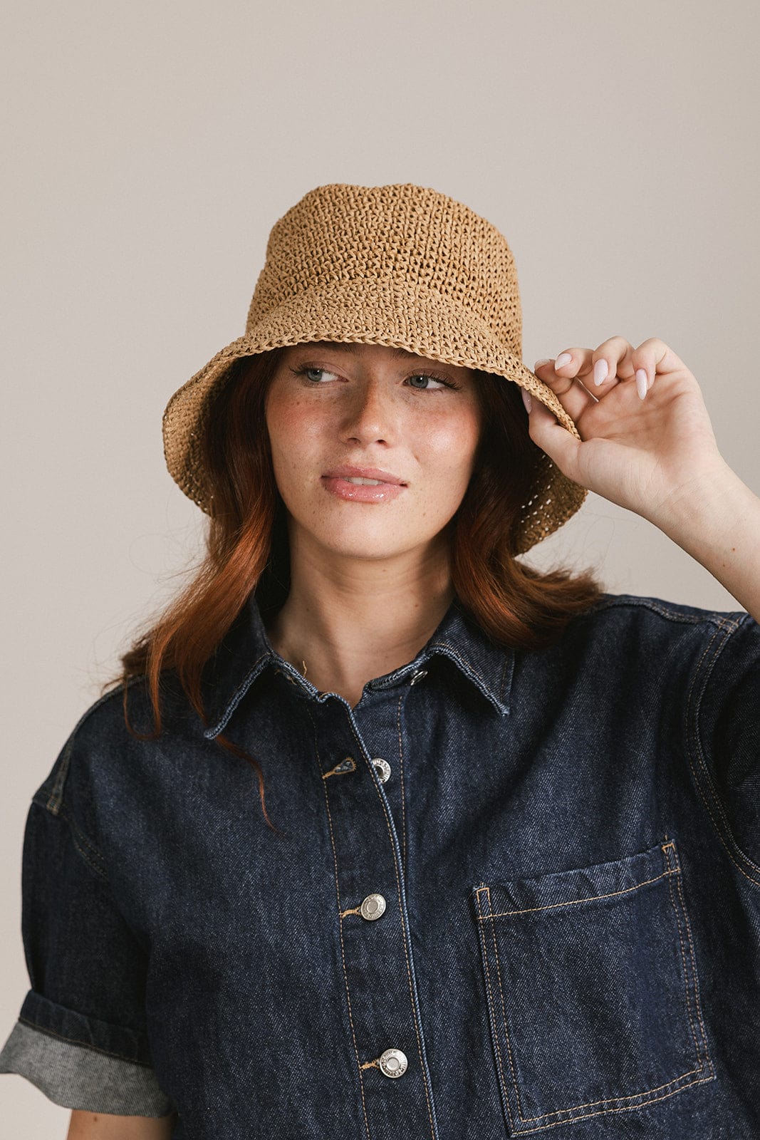 Crochet Packable Bucket Hat for Women - Breathable Summer Sun Hat with Wide Brim - Perfect for Beach, Travel, and Outdoor Activities