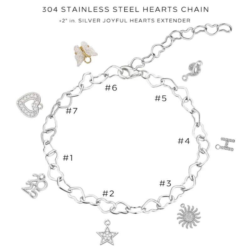 Elegant Charm Bracelet with Assorted Charms - Perfect for Gifts, Parties & Everyday Wear | $52.00
