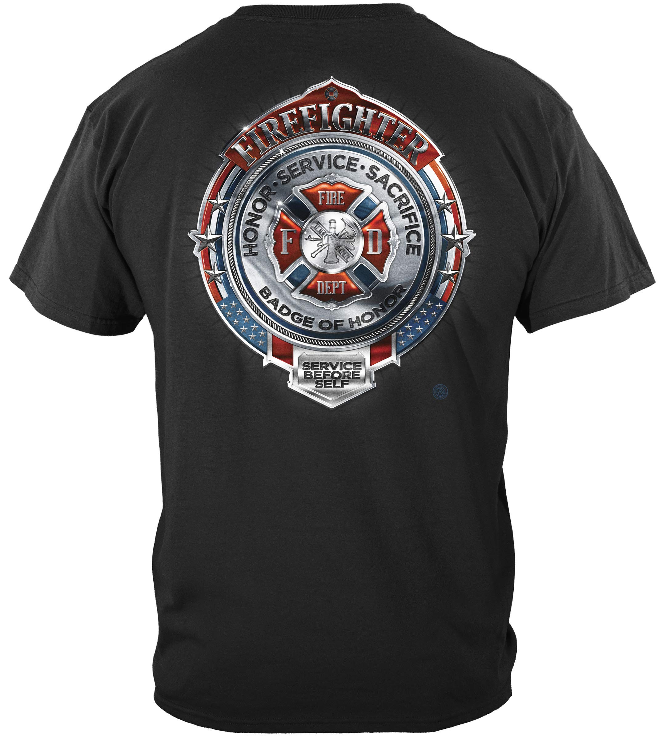 Erazor Bits Absolute Volunteer Firefighter Navy Shirt - Durable Moisture Wicking Performance Tee for Firefighters, EMS, First Responders - Ideal for Training, Work & Outdoor Activities