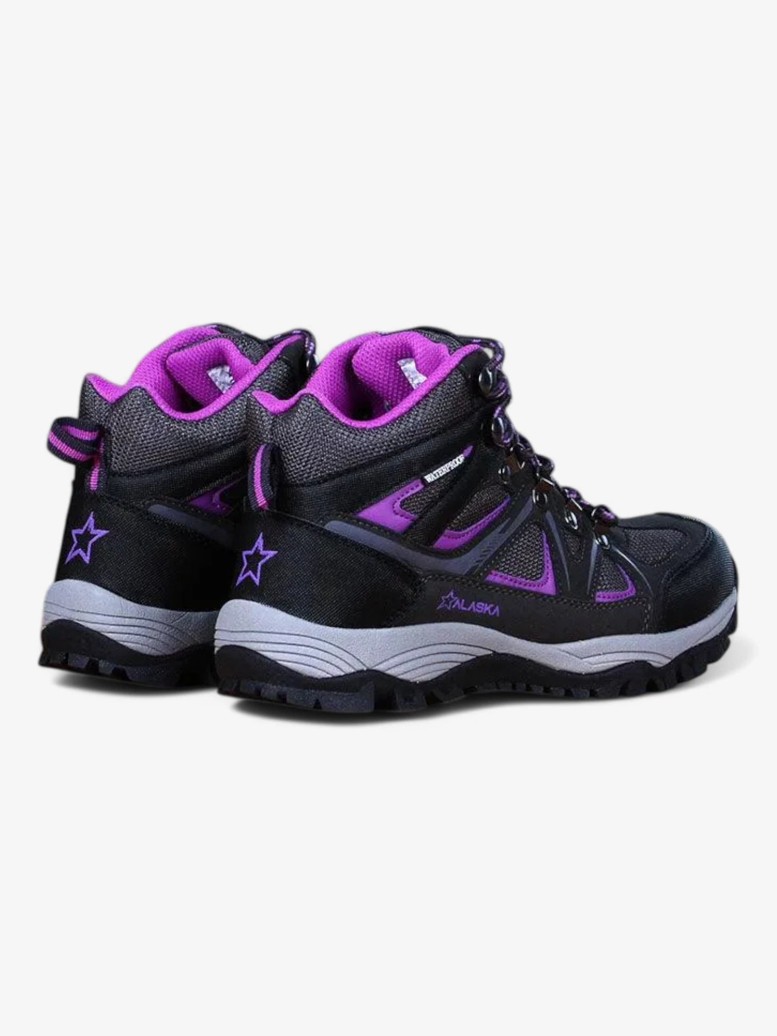 Waterproof Alaska Jade Hiking Boots for Women - Gray Violet Trekking Shoes for Outdoor Adventures & Mountain Climbing