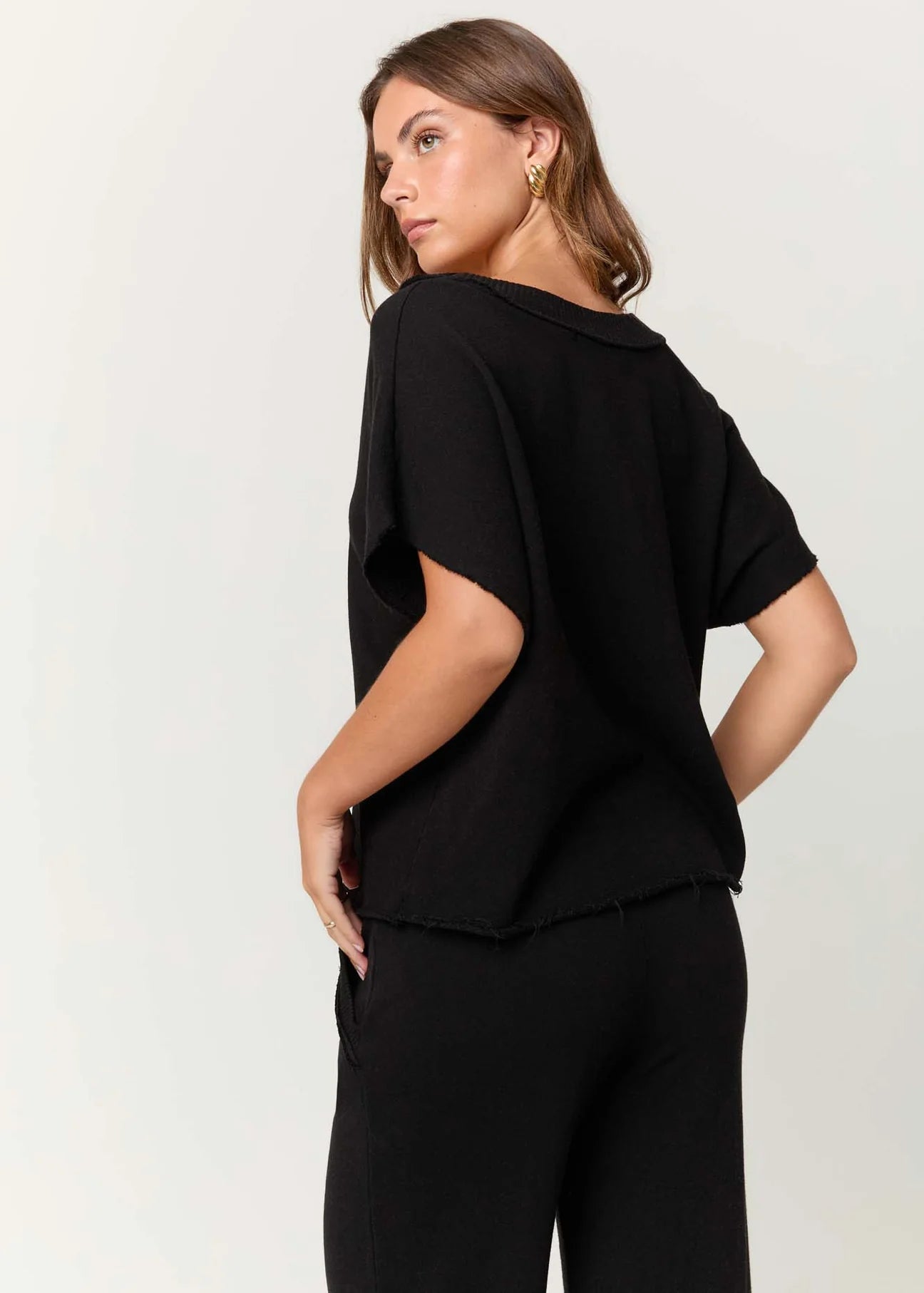 Dorian Button Front Top for Women - Stylish Black Blouse for Casual & Office Wear | Perfect for Work, Dates & Everyday Outfits