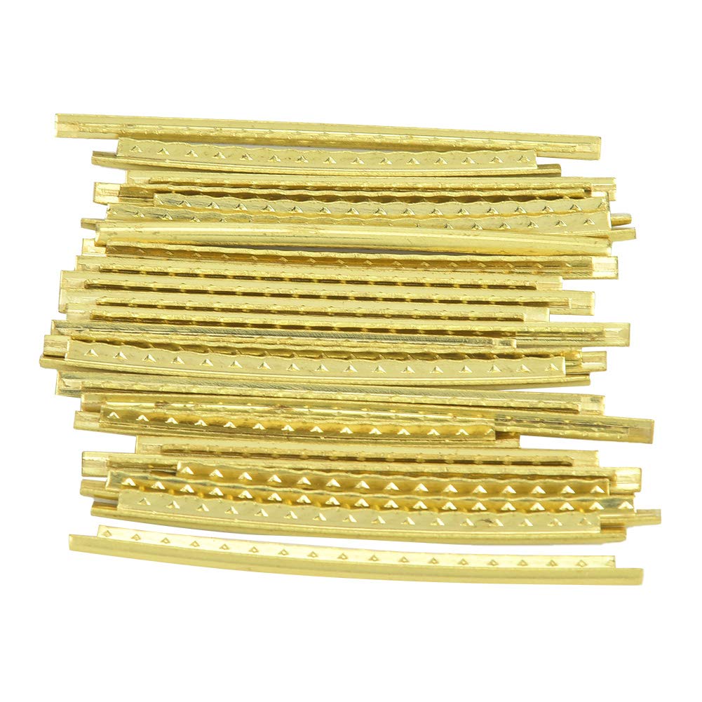 Premium Brass Electric Guitar Fret Wire - 24pcs/Set High Strength Fingerboard Fret Wire for Electric Bass & Guitars - Professional Grade for Guitar Enthusiasts & Luthiers - Perfect for Guitar Repair, Maintenance & Custom Builds
