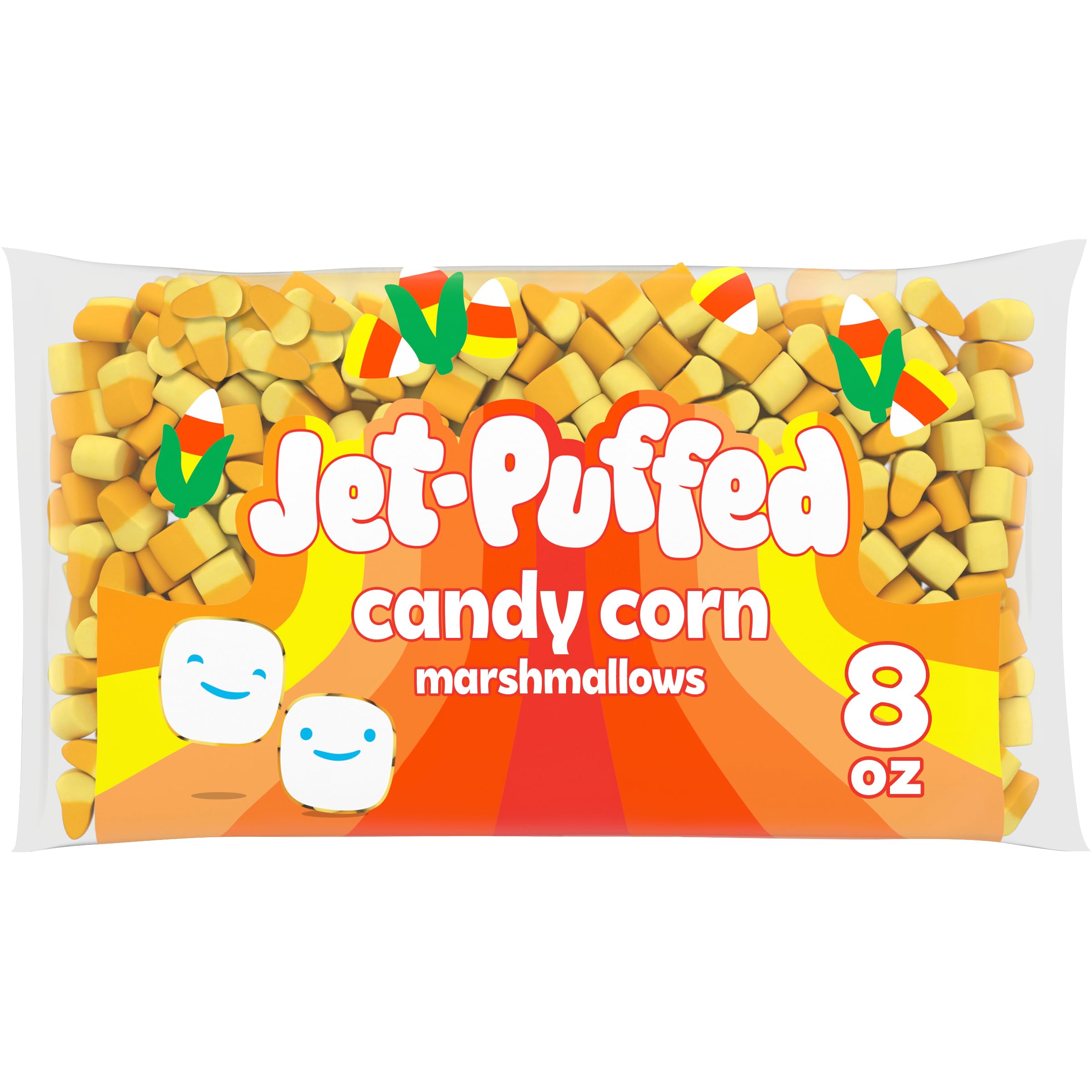 Jet-Puffed Halloween Candy Corn Shaped Marshmallows - 8 oz Bag for Fall Baking, Hot Cocoa & Party Treats