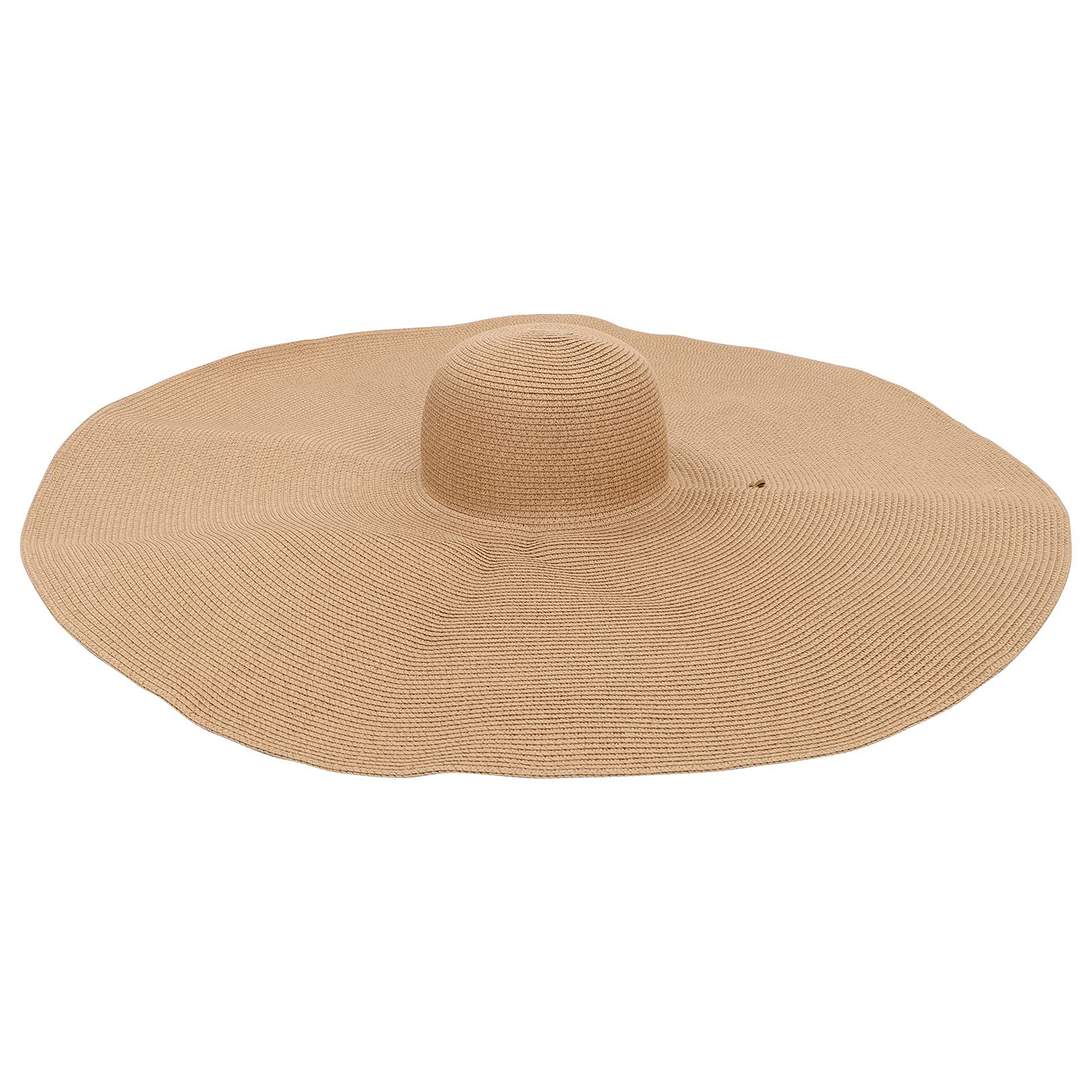 Foldable Wide Brim Sun Hat for Women - UPF 50+ Straw Beach Hat with Adjustable Chin Strap - Perfect for Beach, Pool, Travel & Outdoor Activities