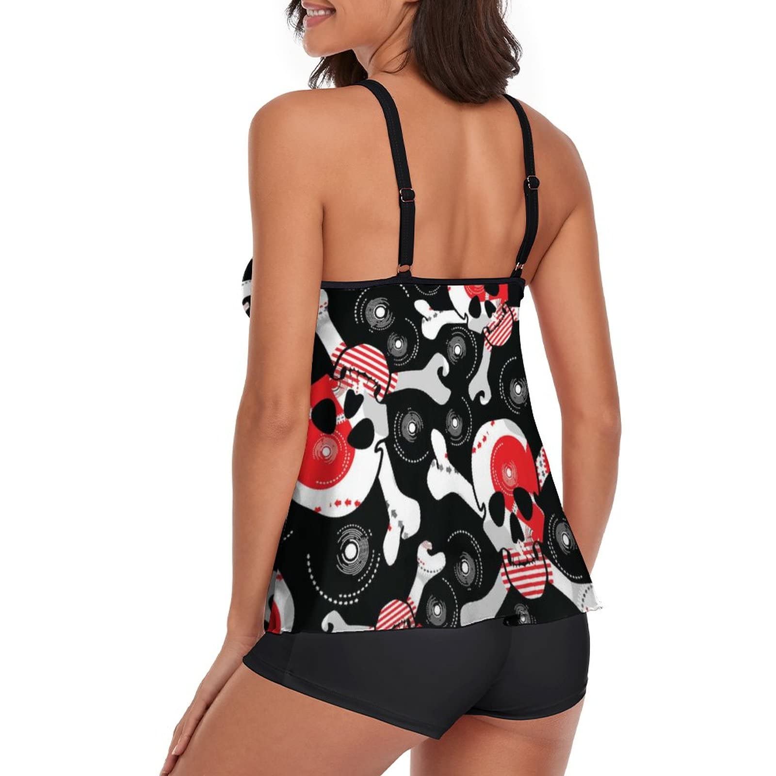 Women's Sport Fashion Tankini Swimwear Set - High Waist Bikini Top & Shorts for Beach, Pool, and Summer Vacation Activities