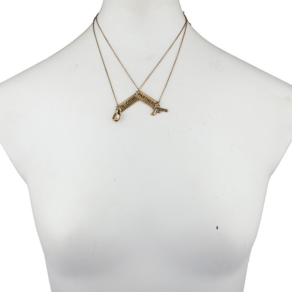 Best Friends Forever Matching Necklace Set - Handcuff BFF Jewelry for Couples & Besties
