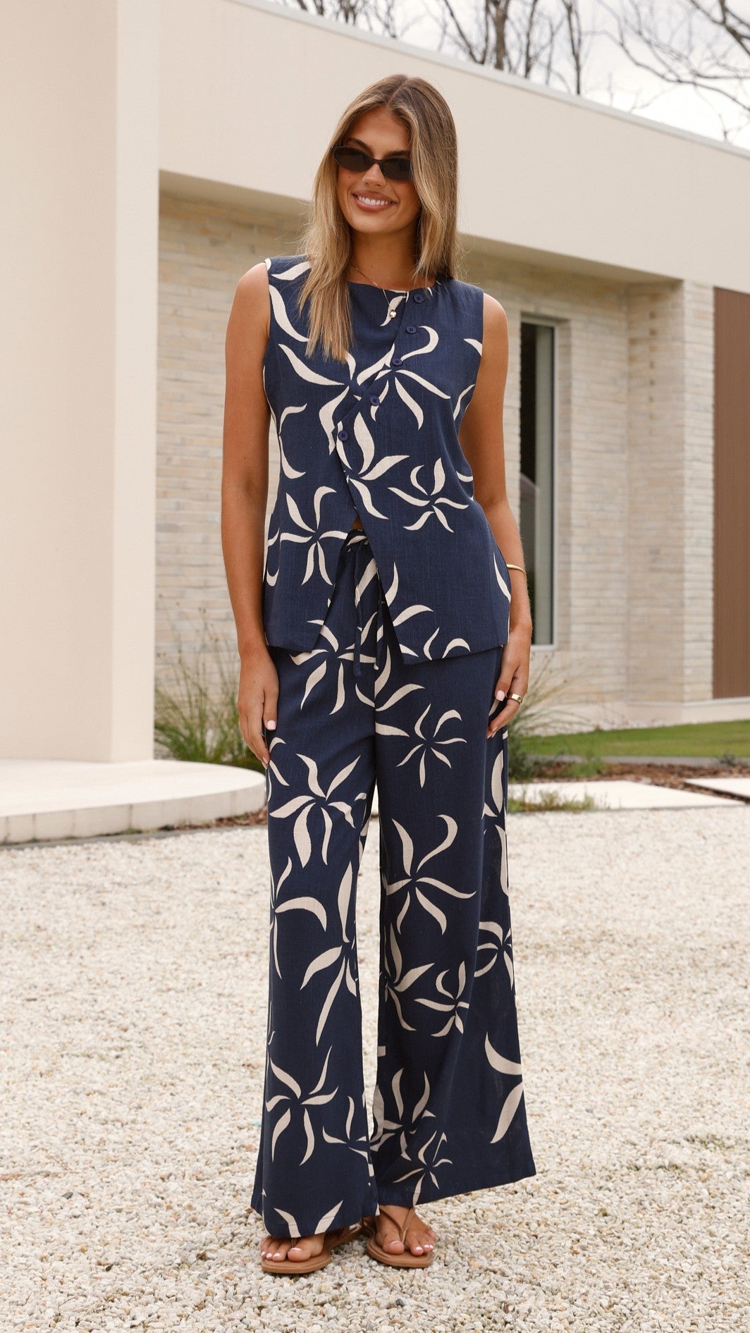 Mara Vest with Ayana Print - Stylish Women's Floral Printed Vest for Casual Wear, Layering & Boho Outfits