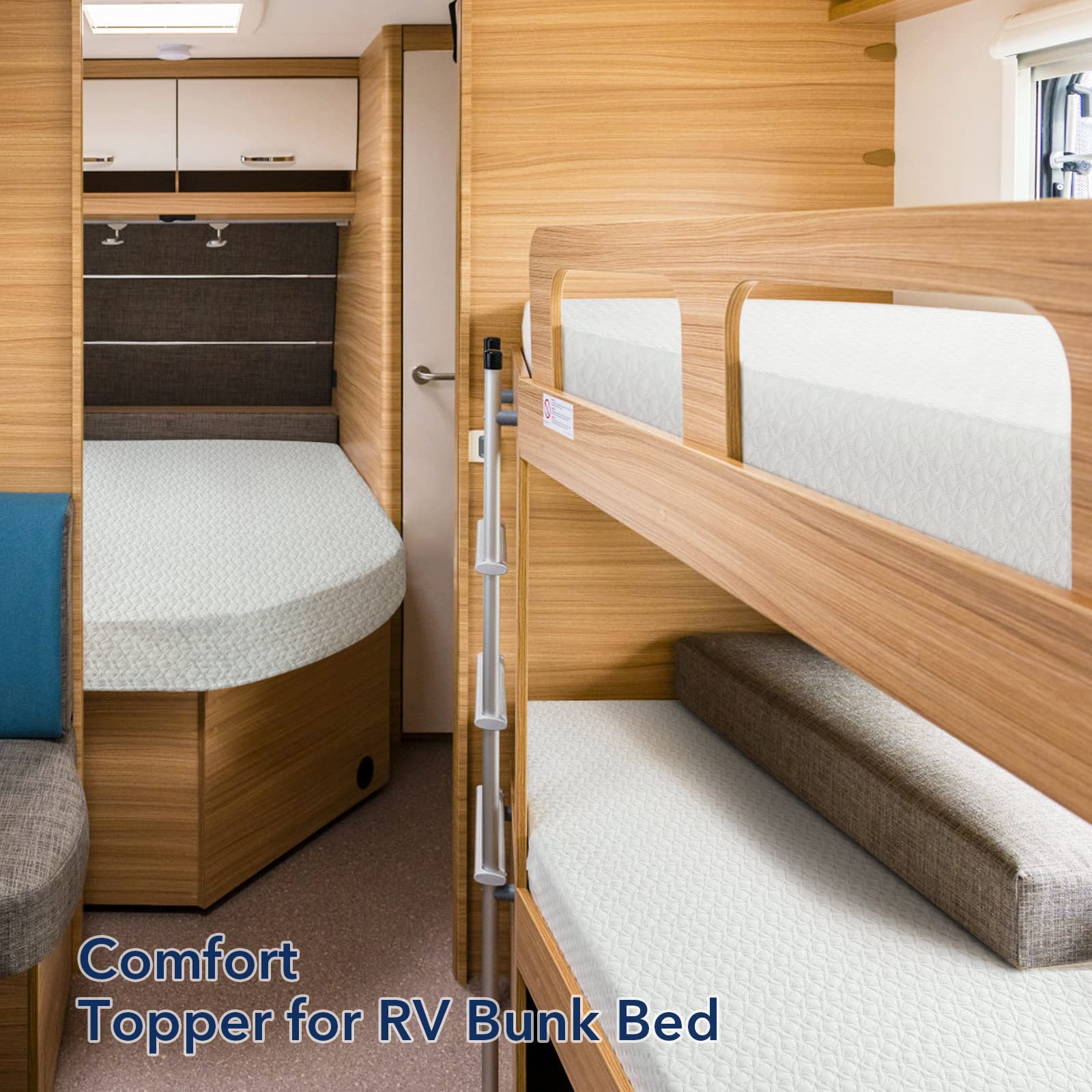 4-Inch Memory Foam Mattress Topper for RV Short Queen (60