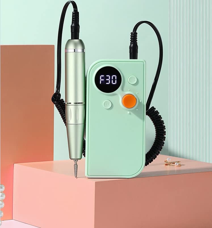 Professional Electric Nail Drill Machine 30000RPM - Portable Manicure & Pedicure Kit with Adjustable Speed for Acrylic Nails, Home Salon & Travel Use (White) - Perfect for DIY Nail Art, Gel Polish Removal & Nail Care