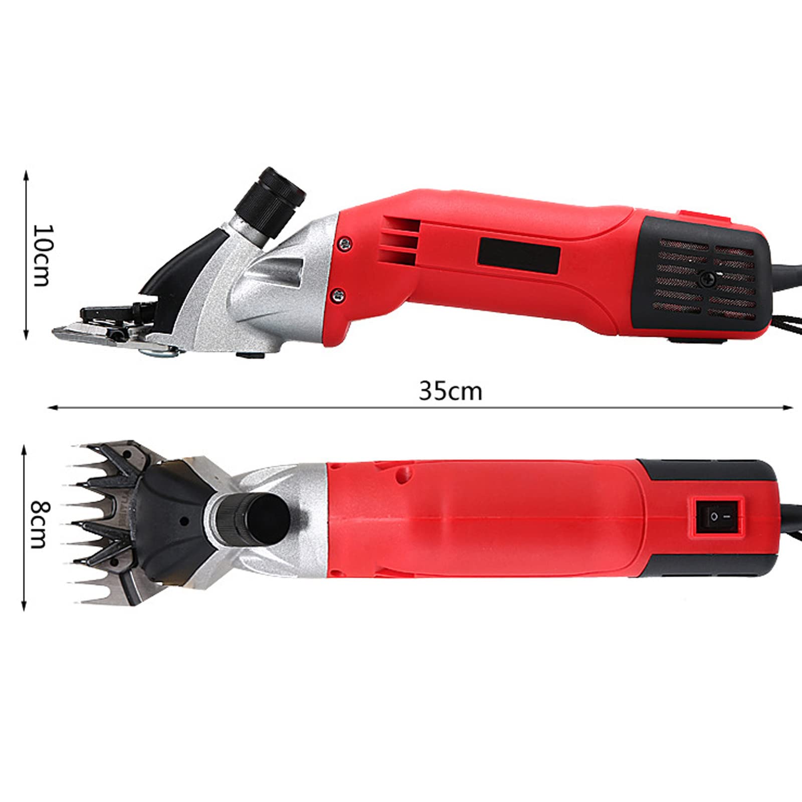 900W Electric Sheep Shears - 6-Speed Adjustable Wool Clippers for Goats, Cattle & Livestock - High Efficiency Professional Grooming Tool (110V, Red) - Perfect for Farm Shearing, Wool Harvesting & Animal Care