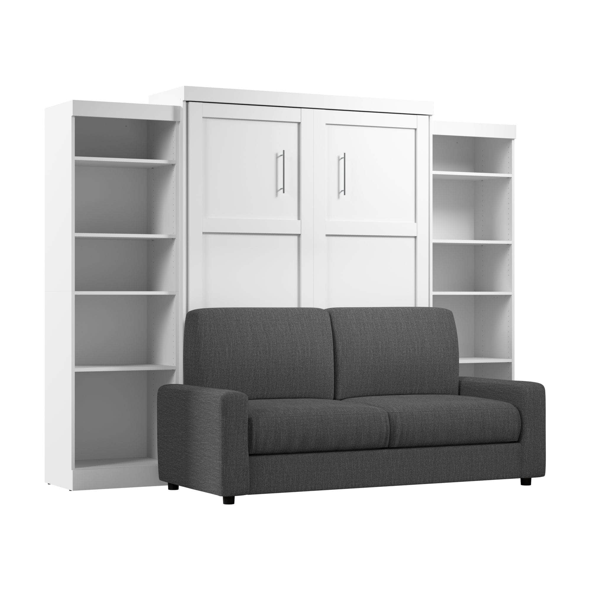 Pur Queen Murphy Wall Bed with 2 Storage Units & Sofa (115
