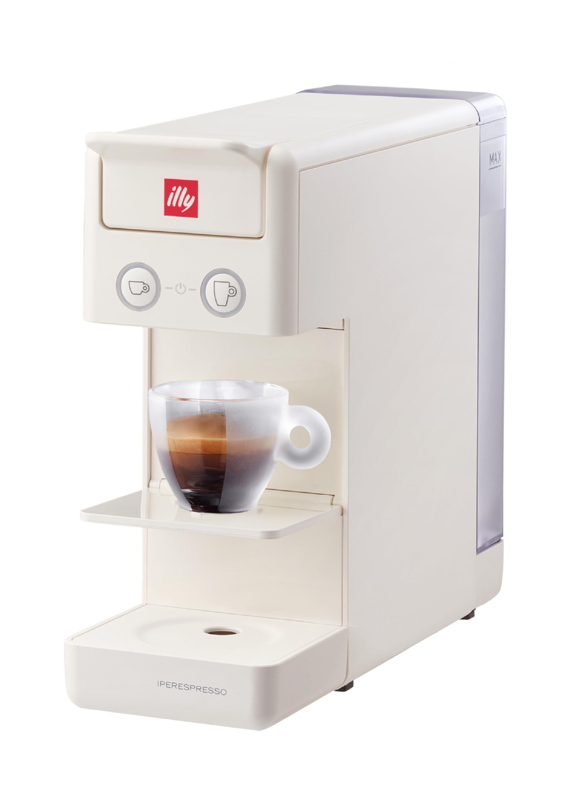 Illy Y3.3 Espresso Machine - Single Serve Coffee Maker for IperEspresso Capsules, 19 Bar Pressure, Compact White Design | Perfect for Home, Office & Small Spaces
