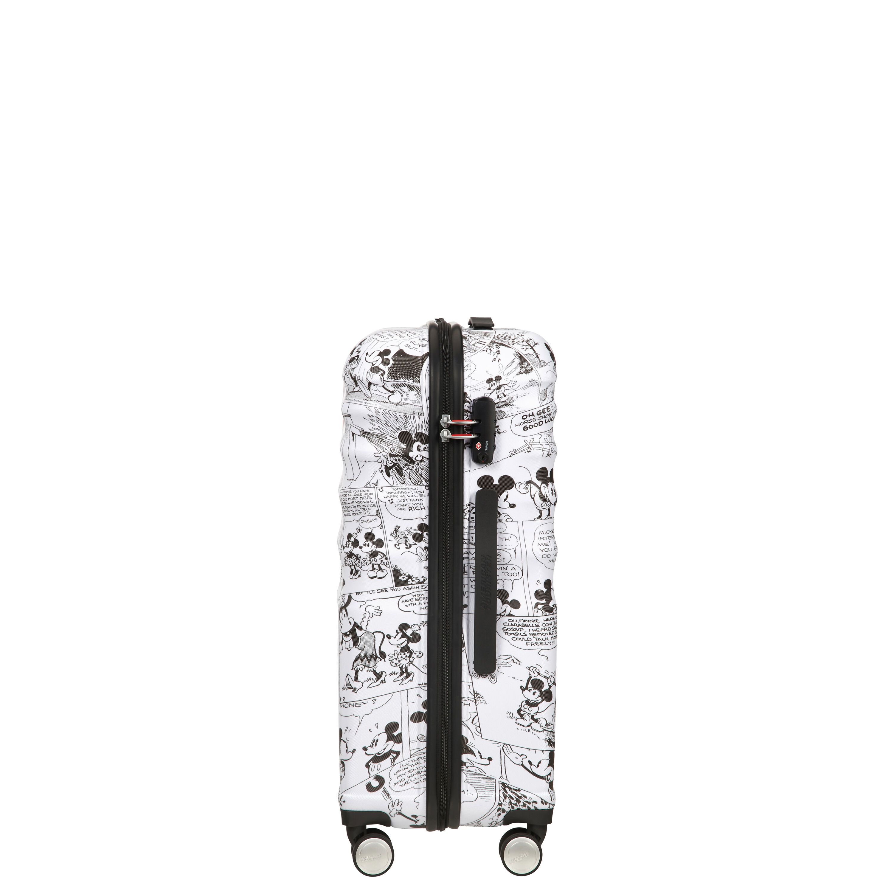 American Tourister Disney Wavebreaker Spinner Medium Luggage - Minnie Mouse Comics White | Lightweight Suitcase for Travel, Vacation & Business Trips