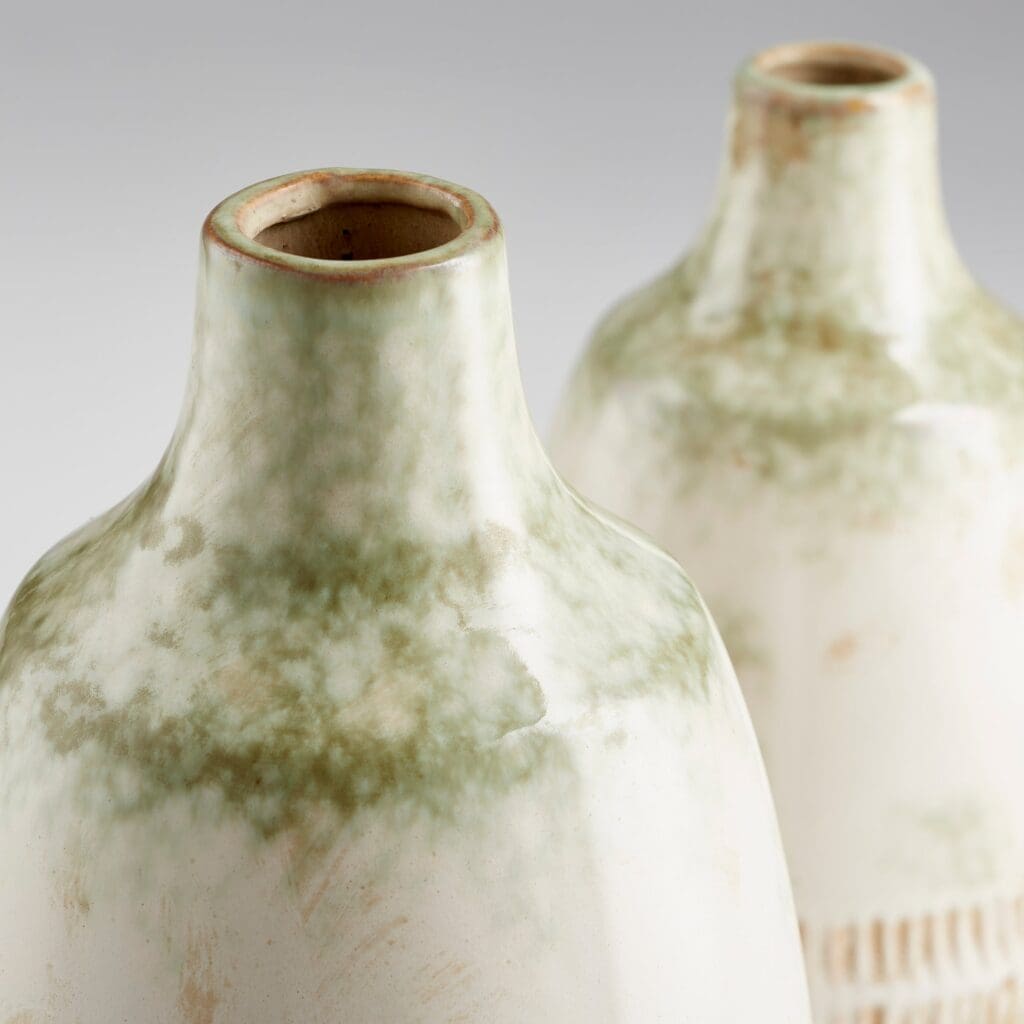 Cyan Design 11051 Yukon Vase - Small Olive Pearl Glaze Ceramic Vase for Home Decor, Wedding Centerpiece & Tabletop Display