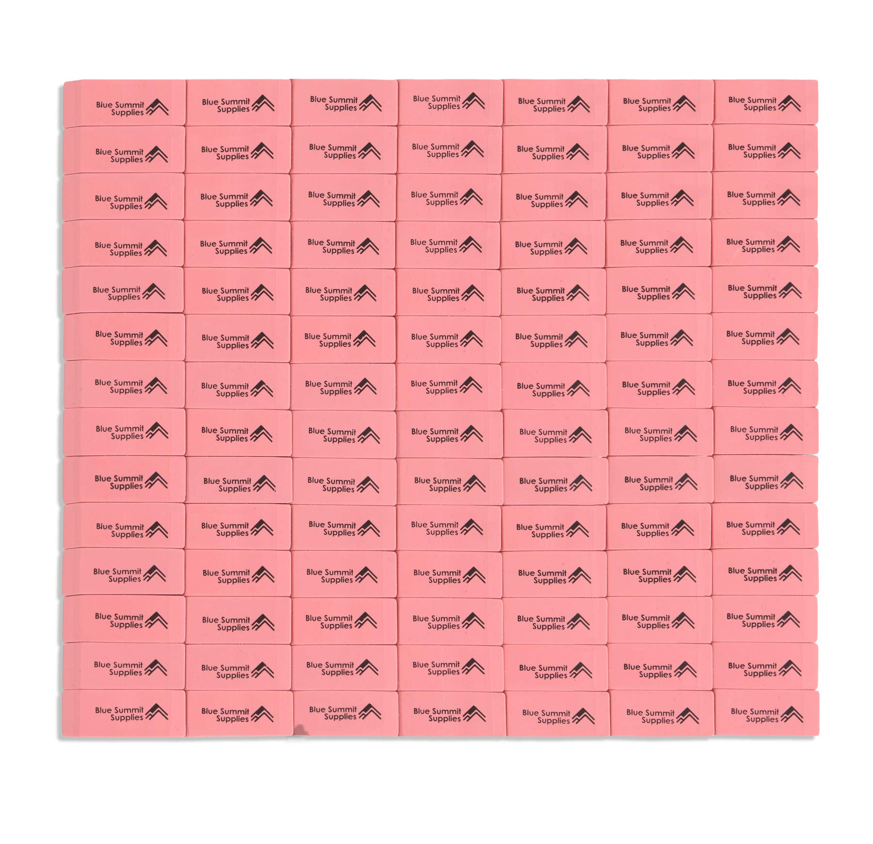 Blue Summit Supplies Bulk Pink Erasers - 100 Pack | Premium Classroom Erasers for Kids, School Pencil Erasers | Perfect for Students, Teachers & Office Use