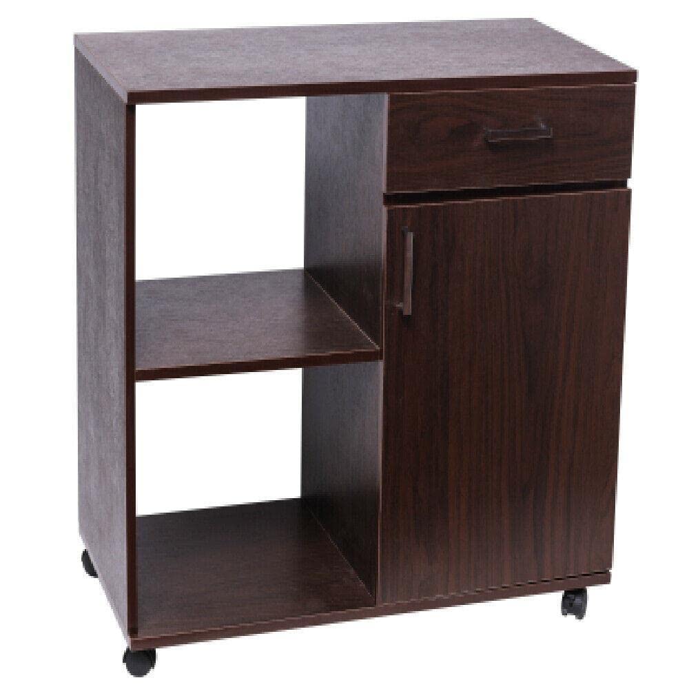 StateOJ Rolling Mobile Storage Cabinet Printer Stand with Shelves - Adjustable Office & Home Desk Organizer, Printer Riser Cart for Workspace Organization, Perfect for Home Office, Study & Workspace Storage Solutions