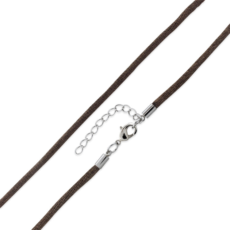 3.0mm 24 Brown Silk Cord with Adjustable Clasp - Jewelry Making, DIY Bracelets & Necklaces, Craft Supplies for Beading & Macrame