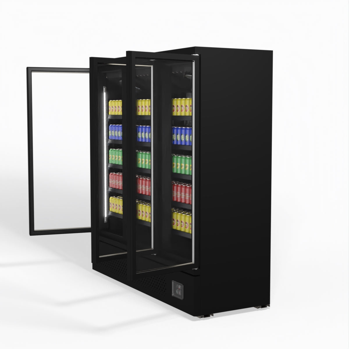 AG Supermarket 3 Glass Door Commercial Upright Display Refrigerator 1539L - Perfect for Grocery Stores, Restaurants & Convenience Shops