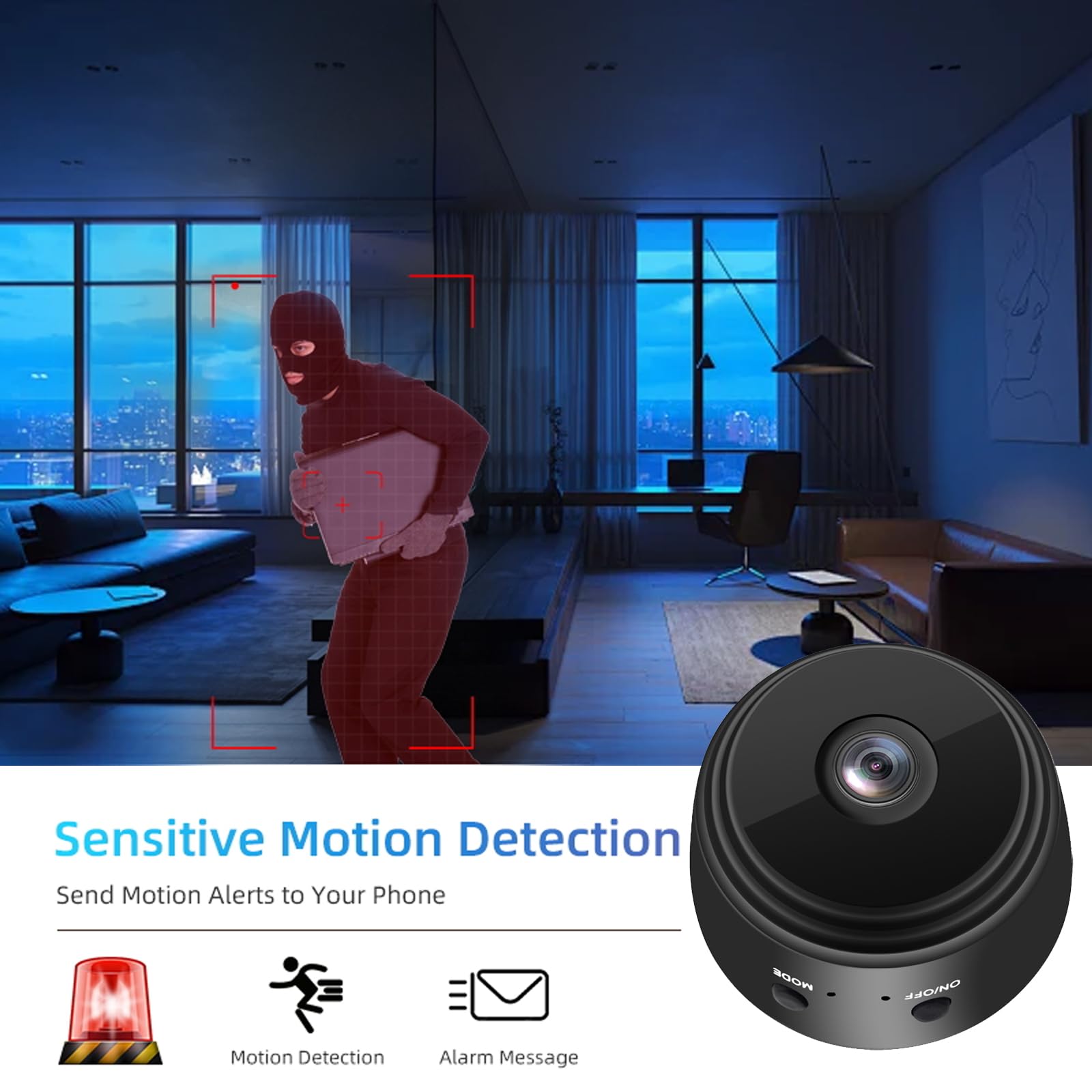 Mini Spy Camera 1080P - WiFi Hidden Camera for Pet, Baby & Office Security - App Control & Cloud Storage - Indoor Monitoring