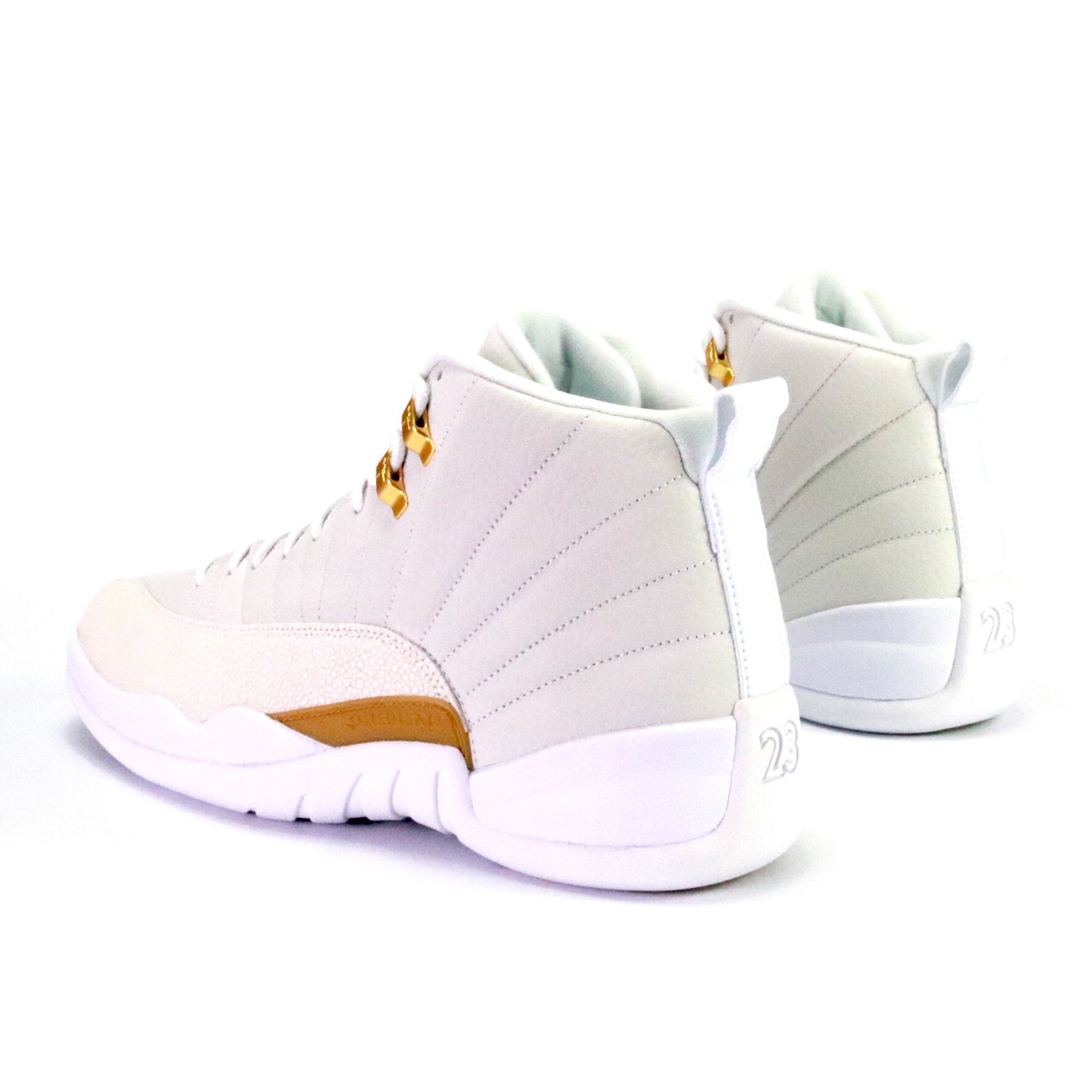 Air Jordan 12 Retro OVO White Metallic Gold Basketball Shoes - Premium Sneakers for Men's Sports & Streetwear Fashion - Perfect for Basketball Games, Gym Workouts and Casual Outfits