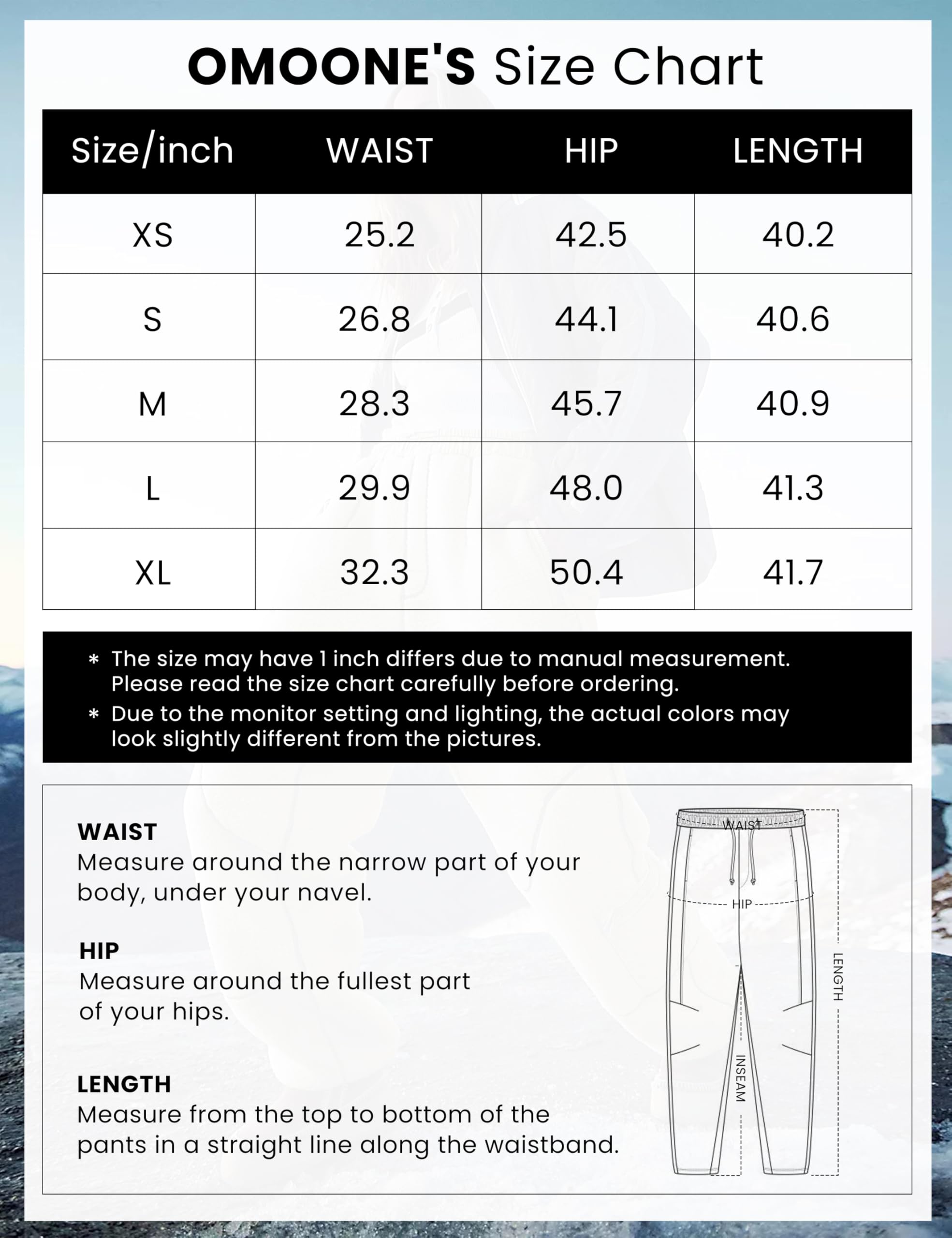 Omoone Women's 2024 Winter Fleece Sherpa Sweatpants - Warm Fuzzy Snow Ski Pants, Loose Fit Thermal Activewear with Pockets for Skiing, Snowboarding & Casual Winter Outfits