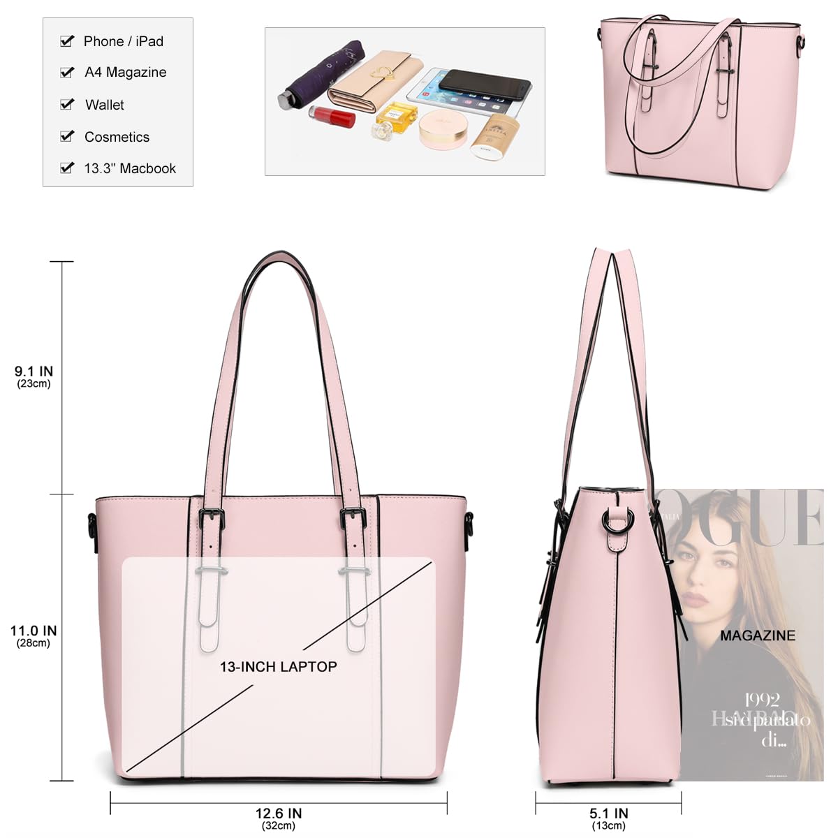 Stylish Women's Tote Shoulder Bags - Fashionable Purses & Satchel Handbags with Top Handle for Ladies | Perfect for Work, Travel & Everyday Use