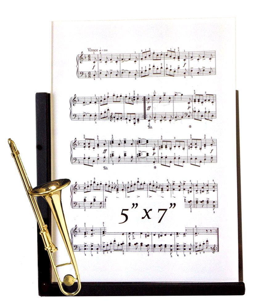Gold Trombone Picture Frame - Elegant Music Instrument Photo Display - Perfect for Musician Gifts, Band Memorabilia & Home Decor