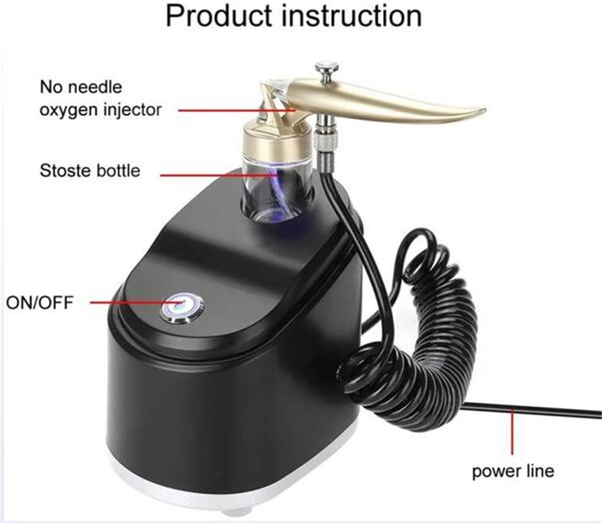 Professional Oxygen Spray Machine for Facial Beauty - Hydrating, Pore Cleansing & Wrinkle Reduction | At-Home Spa Treatment & Skincare Routine