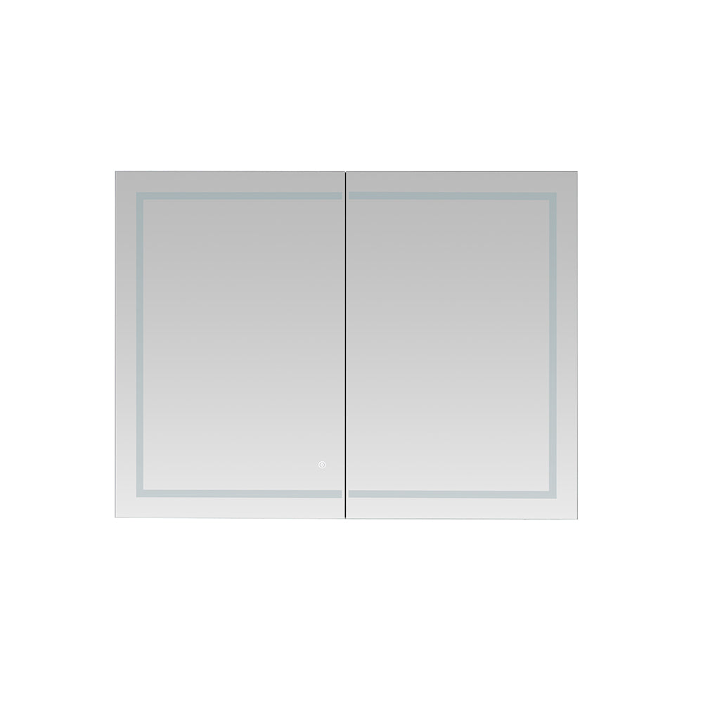Aquadom Royale Plus 48x30 Inch LED Lighted Bathroom Medicine Cabinet - Modern Mirror with Storage for Shaving, Makeup & Essentials