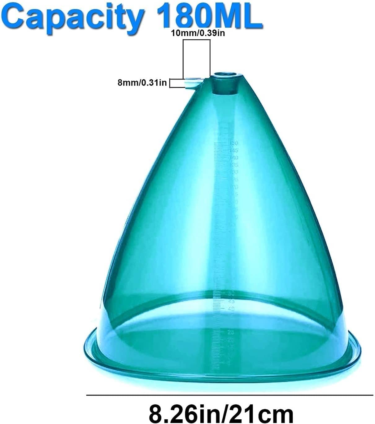 Premium XL Buttock Vacuum Cups 180ml - Professional Butt Lifting & Body Cupping Therapy Accessories for Home Spa, Massage, and Body Contouring