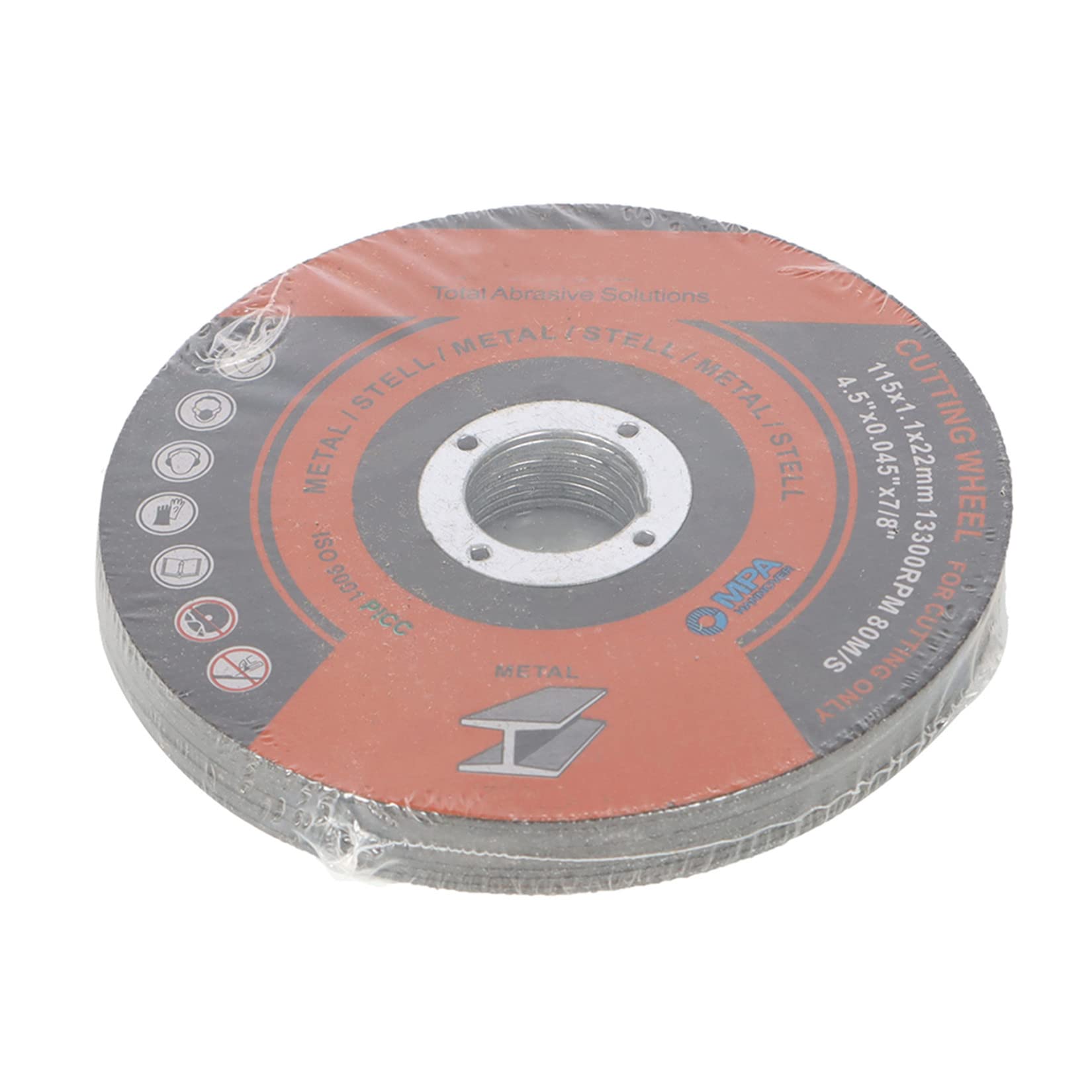 10PCS 4-1/2 Inch Cut-Off Wheels for Metal & Stainless Steel - 0.045