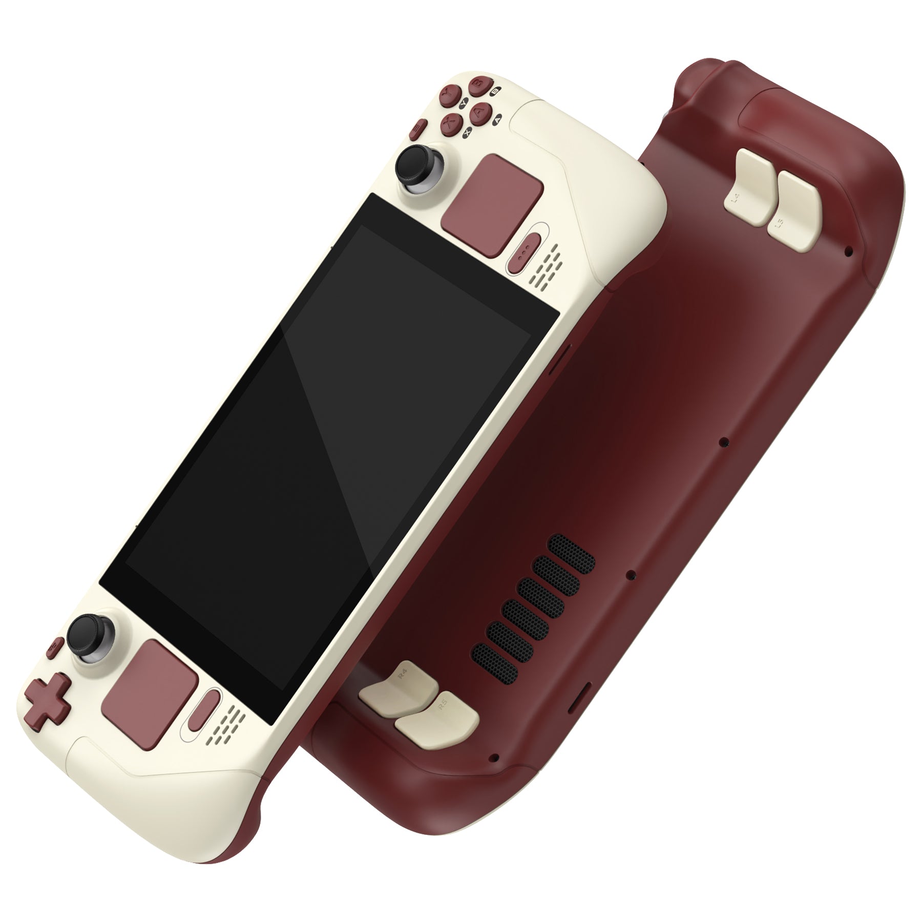 eXtremeRate Custom Full Set Shell with Buttons for Steam Deck LCD - Classic FC Style Replacement Case | Retro Gaming Accessory for Steam Deck Handheld Console