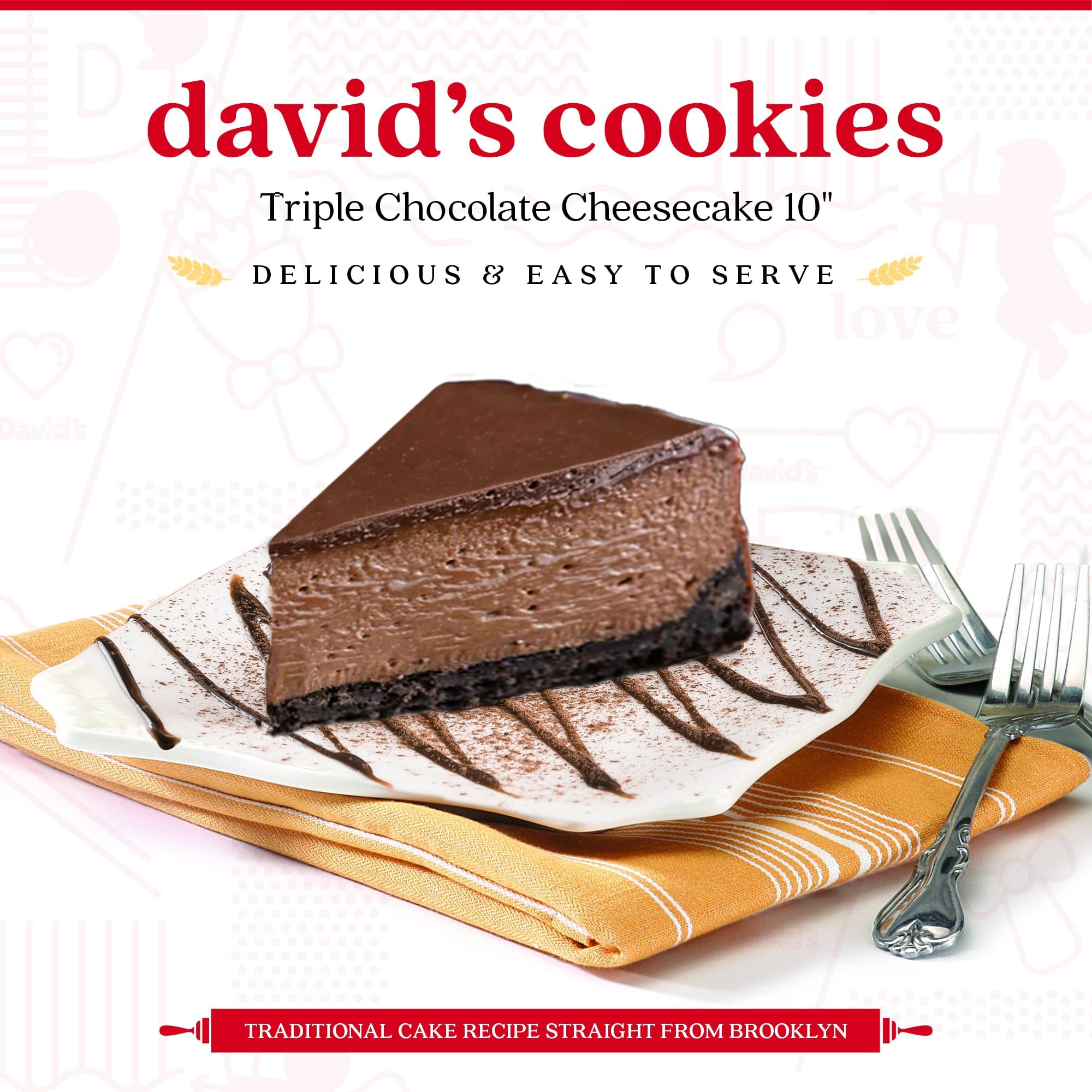 David's Cookies Triple Chocolate Cheesecake 10