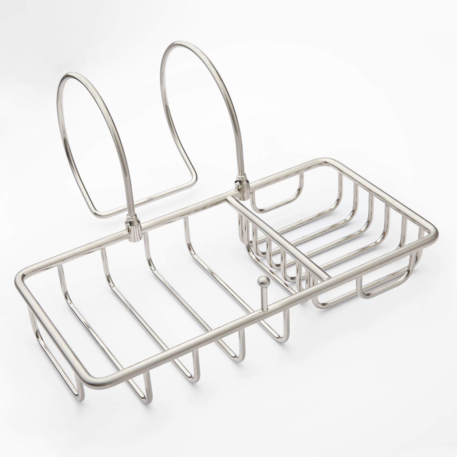 Signature Hardware 900605 Stainless Steel Soap Basket with Sponge Holder - Perfect for Kitchen, Bathroom & Shower Organization